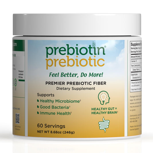 Prebiotin Prebiotic Fiber Supplement Powder  8.68 oz  Supports Digestive Health  High Fiber, Boosts Probiotics, Reduces Hunger  All-Natural, Gluten-Free PrebiotinUS supplements