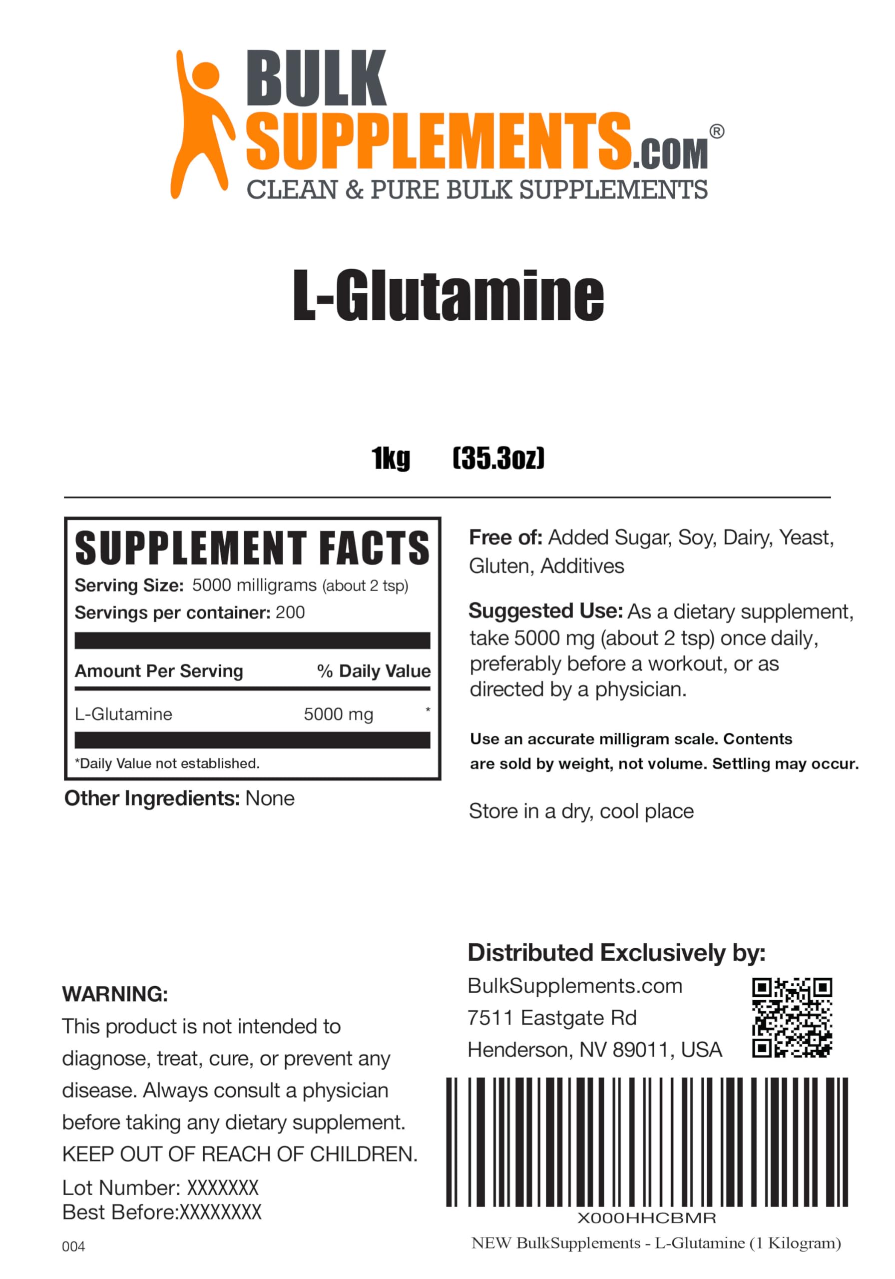 BULKSUPPLEMENTS.COM L-Glutamine Powder - Glutamine Supplement, L Glutamine BULKSUPPLEMENTS.COM Au supplements