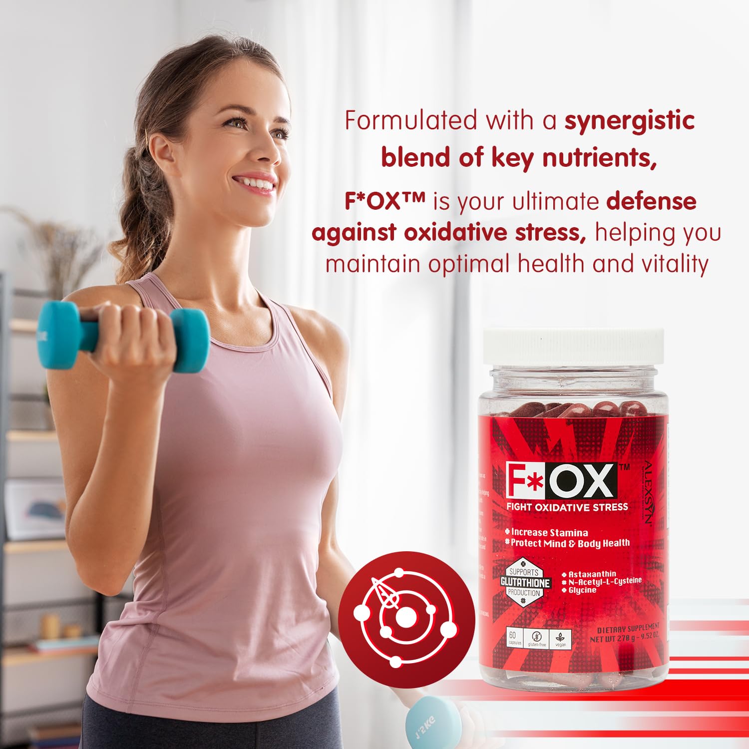 Alexsyn Antioxidant Support Formula – Concentrated Vegan & Gluten-Free Capsules – Helps Defend Against Oxidative Stress and Maintain Daily Vitality – 60 Capsules Alexsyn Au supplements