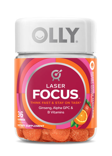OLLY Laser Focus Gummy, Ginseng, Alpha GPC, B Vitamins, Berry Tangerine Flavor OLLY Au supplements