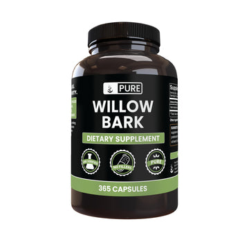 PURE ORIGINAL INGREDIENTS Willow Bark Extract (365 Capsules) No Magnesium Or Rice Fillers, Always Pure, Lab Verified PURE ORIGINAL INGREDIENTS Au supplements