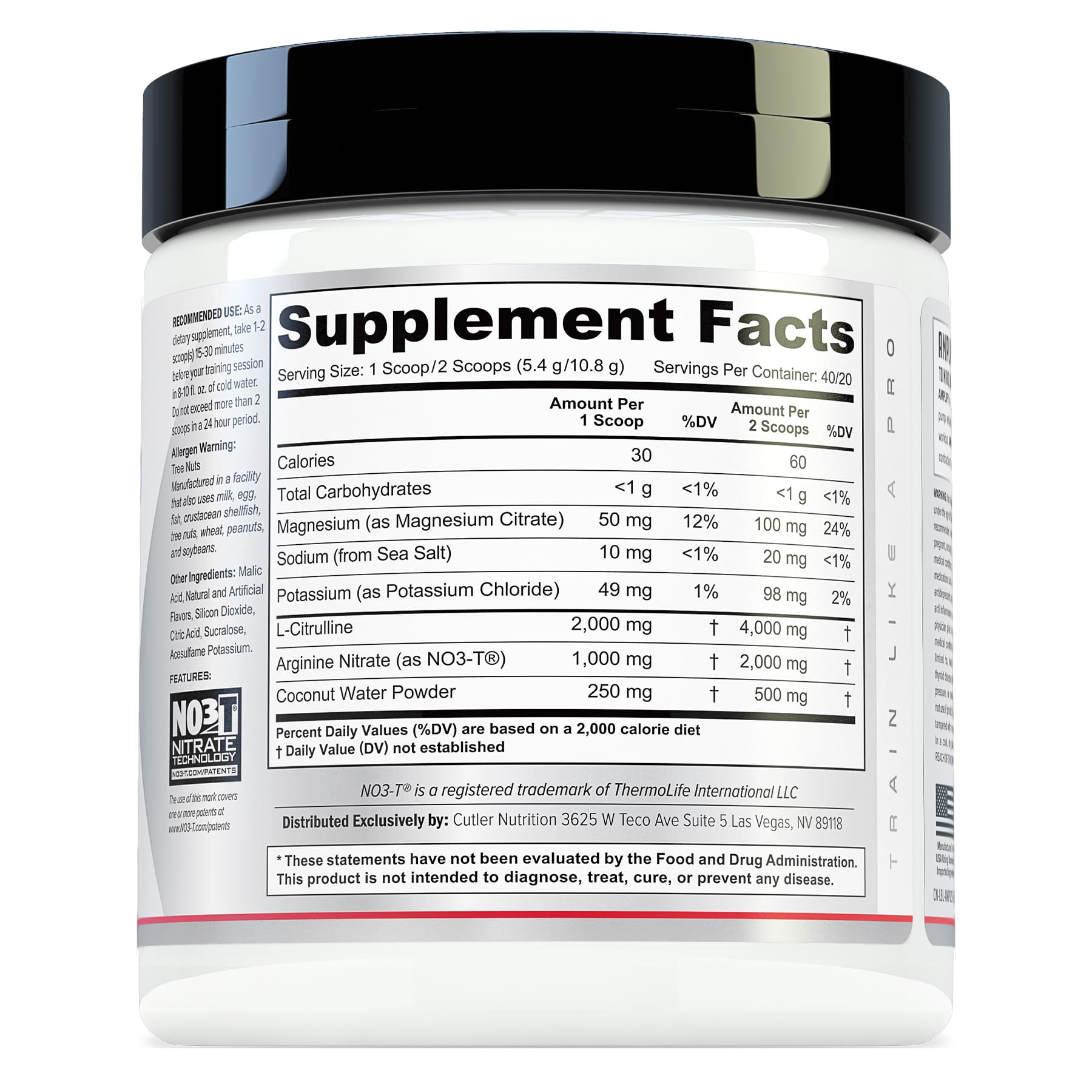 Cutler Nutrition Amplify Pump Pre Workout Caffeine Free Nitric Oxide Booster containing Arginine and Citrulline Pre-Workout for Maximum Pumps Flavor Strawberry Cutler Nutrition Au supplements