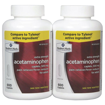 Members Mark Acetaminophen, 1200 Caplets, Pain Reliever, 500 mg MEMBER´S MARK Au supplements