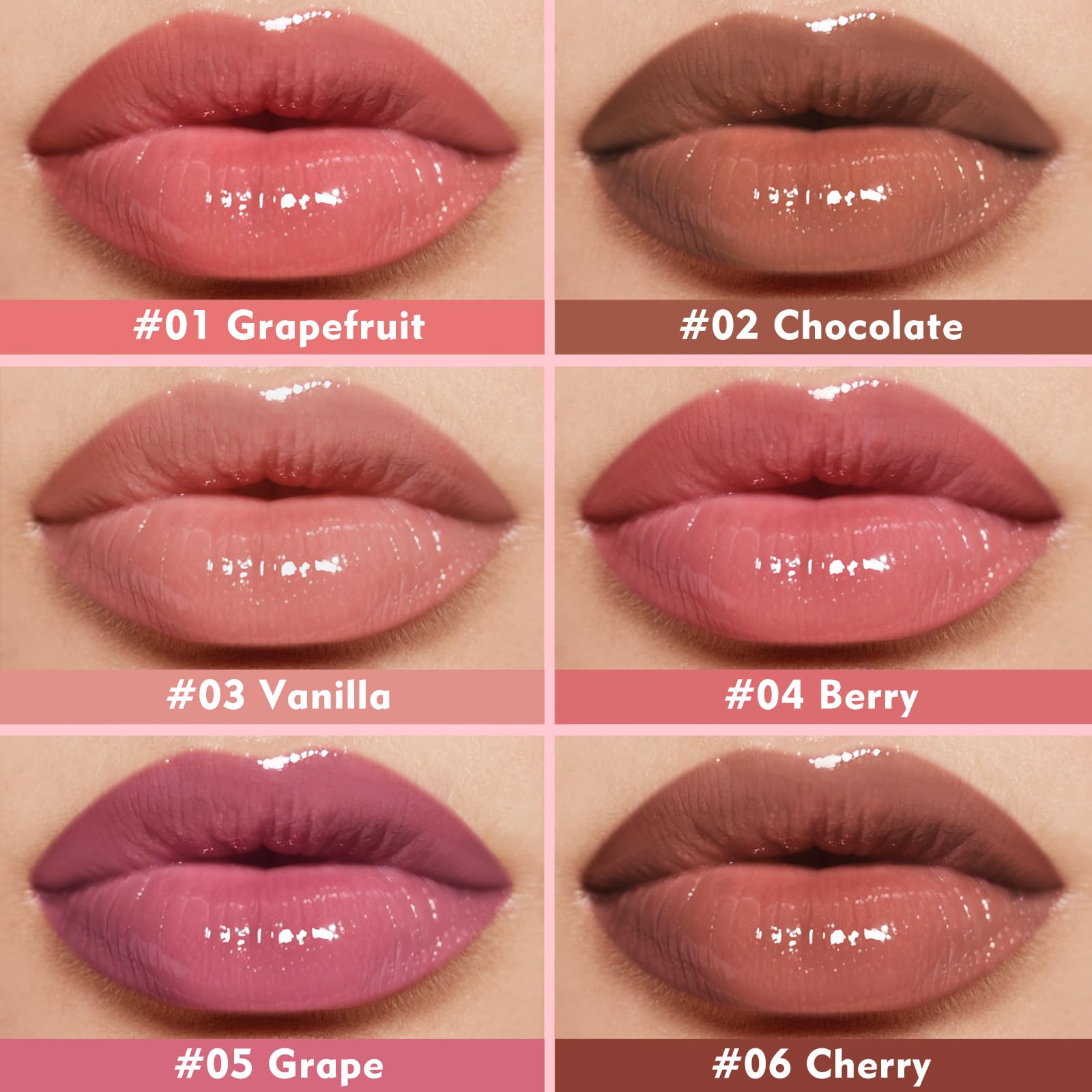 KIMUSE 6 Pcs Tinted Lip Butter Hydration Balm Set, 6 Flavored Shades Hydrating Plumping Gloss with Hyaluronic Acid & Vitamin E, Sheer Tint, Non-Sticky | Vegan Lip Care Makeup for Dry Lips & Daily KIMUSE Au supplements