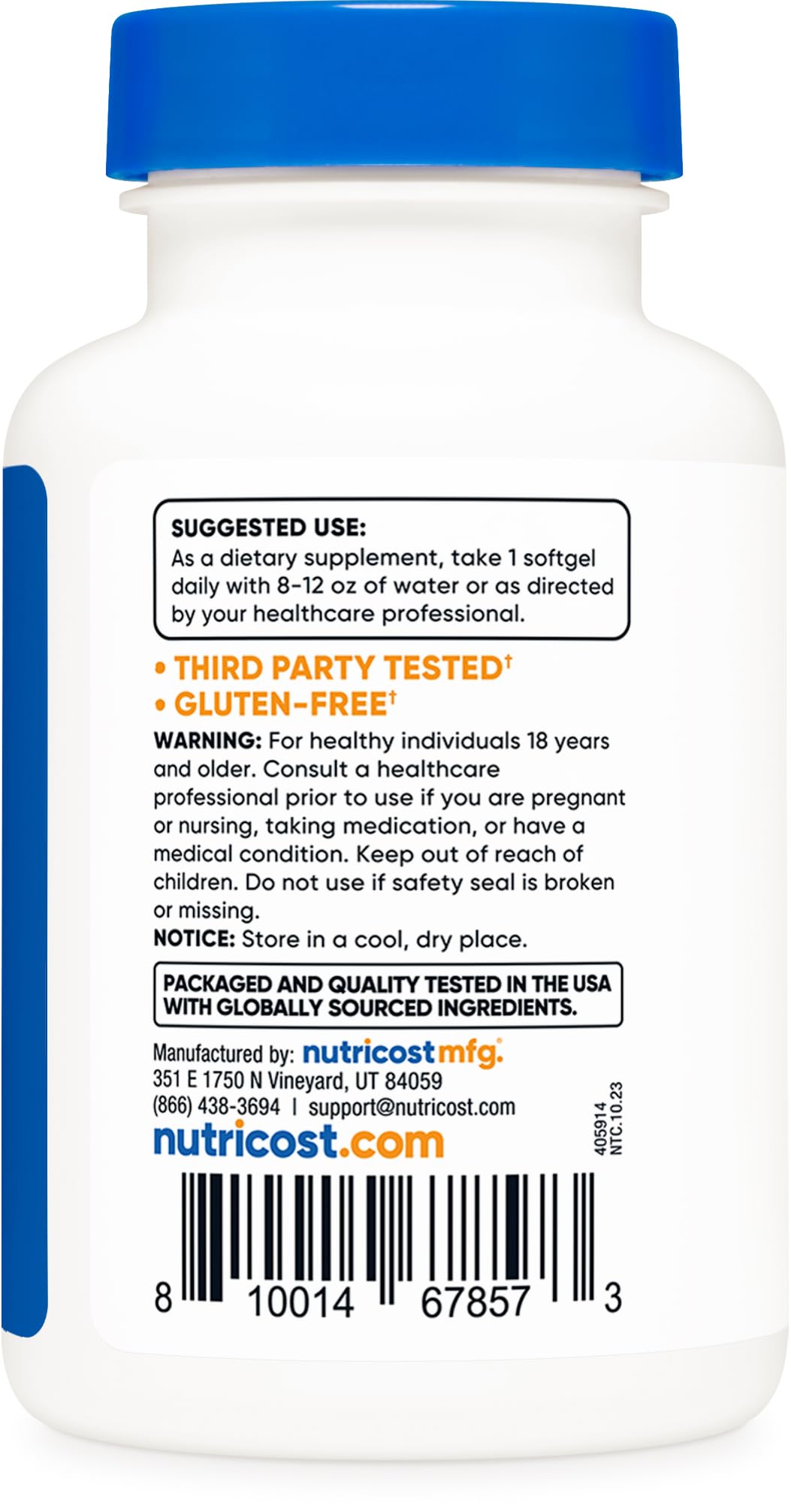 Nutricost CoQ10 Softgels (120 Servings / 100 Mg CoQ10 Per Serving) | Better Absorption Nutricost Au supplements