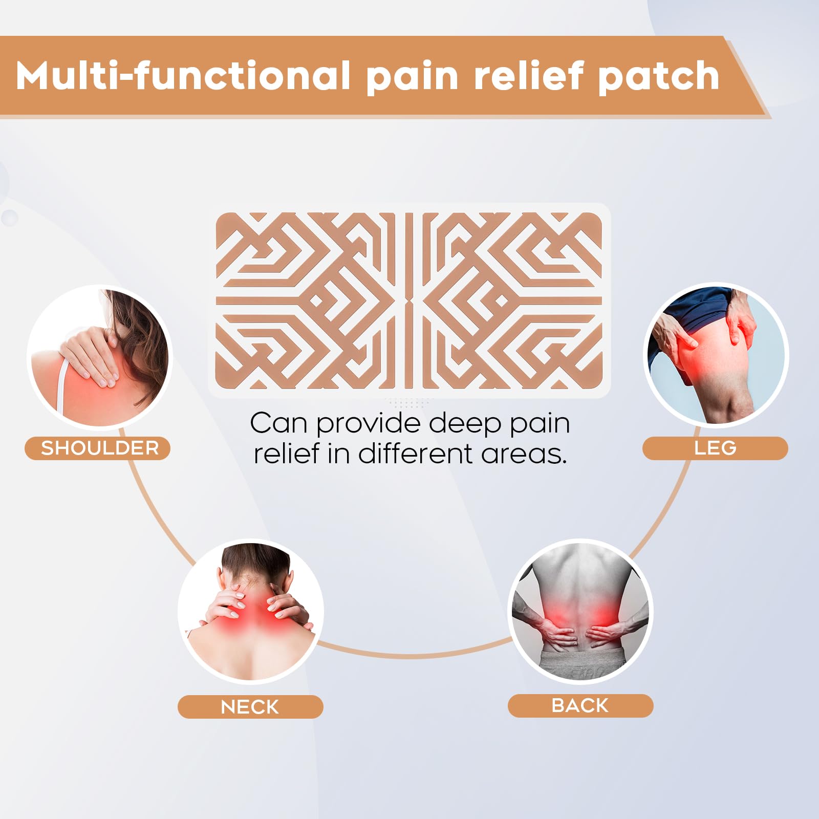 XAYIUIYAX Menthol Pain Patches, Cooling Pain Relief for Sore Muscle Relief - Includes 3 Adhesives, 1 Patch & 1 Carry Case - Relief Back, Shoulder & More - 3.03" × 6.30" XAYIUIYAX Au supplements