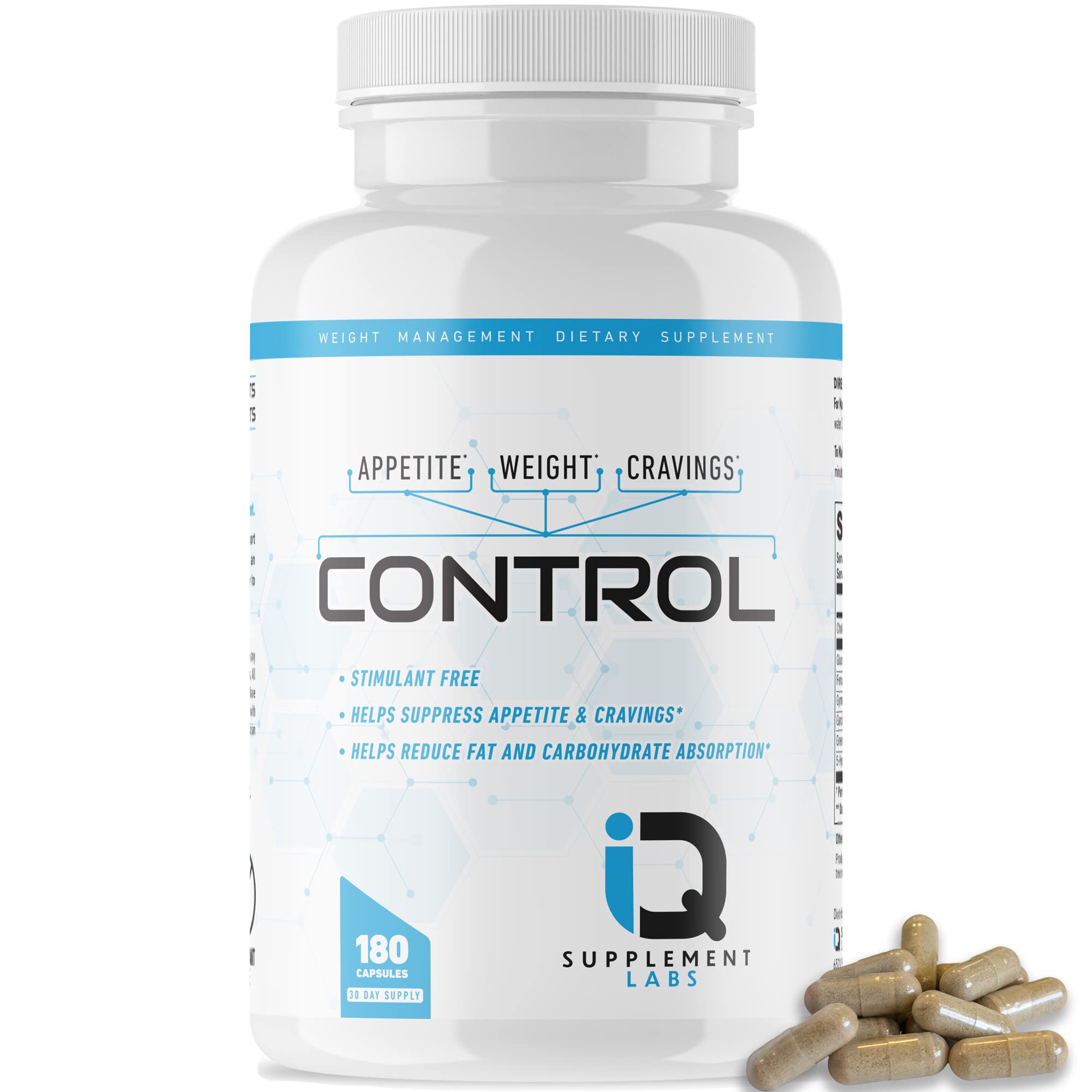 Control-Appetite Suppressant for Weight Loss | Hunger Suppression, Fat & Carb Blocker iQ Supplement Labs Au supplements