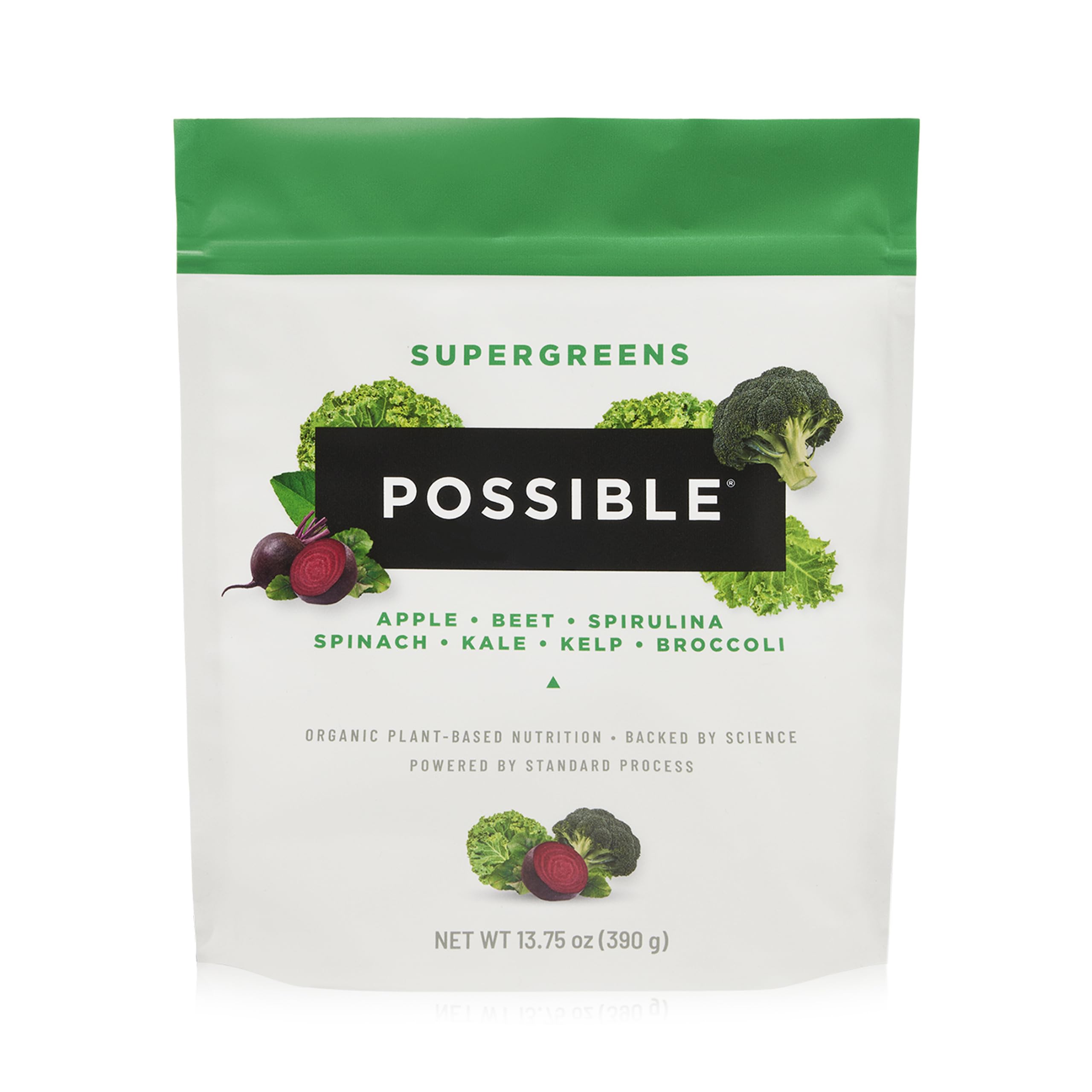 Possible SuperGreens - Potent Superfoods Blend - Plant-Based Antioxidant Support - Greens Powder Supplement & Drink Mix - Non-GMO, Vegan & Gluten-Free - SuperGreens (30 Servings) Possible Au supplements