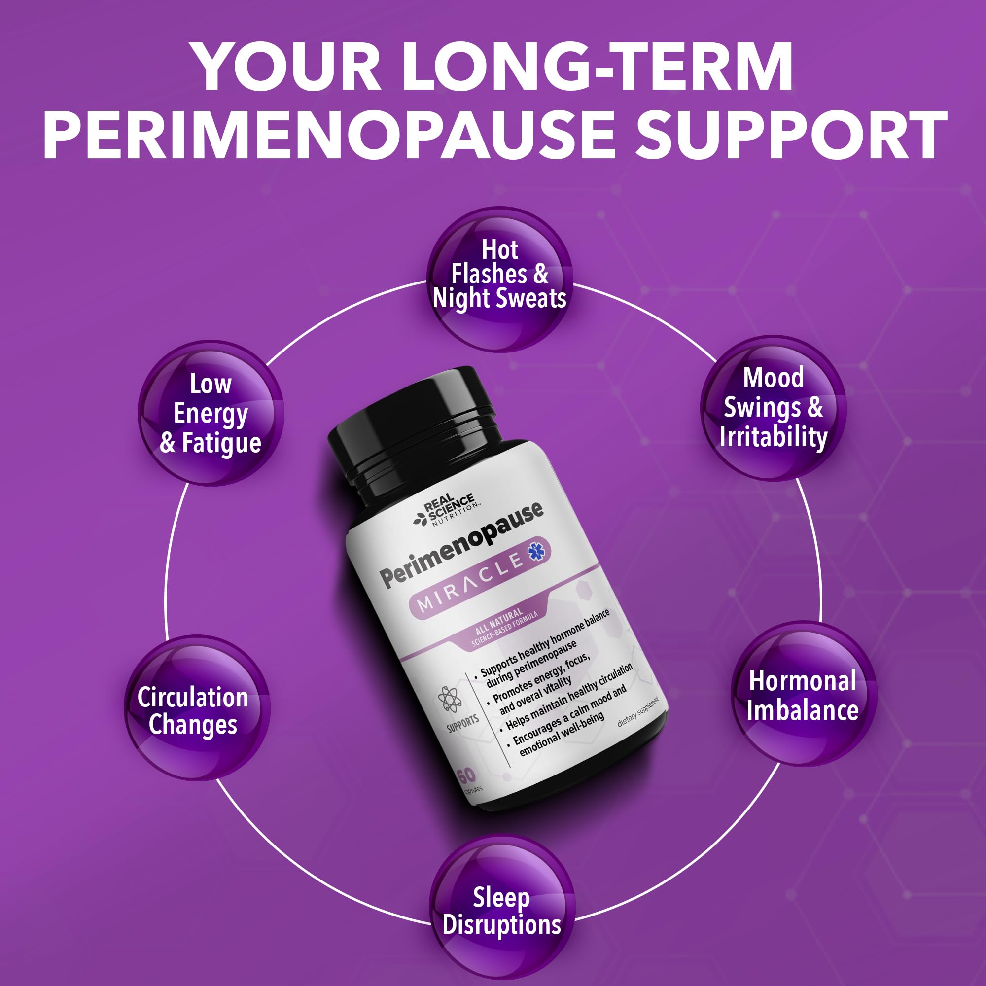 Real Science Perimenopause Supplements for Women for Hormone Balance & Energy Support – Nitric Oxide Formula with Vinitrox, GABA & Essential Vitamins for Hot Flashes, Mood & Energy – 60 Caps Real Science Nutrition Au supplements