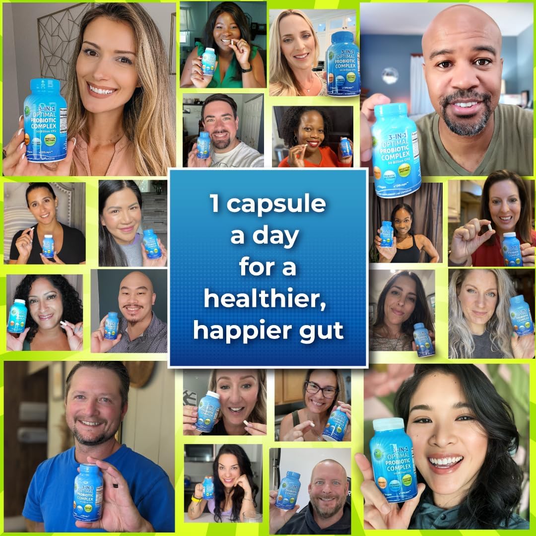 Probiotics with Digestive Enzymes and Prebiotic for Women and Men - 3-in-1 Vegan Probiotic Prebiotic Multi Enzyme Complex for Gut Health - Maximum Absorption Delayed-Release Capsules SUPPLEMENTS STUDIO Au supplements