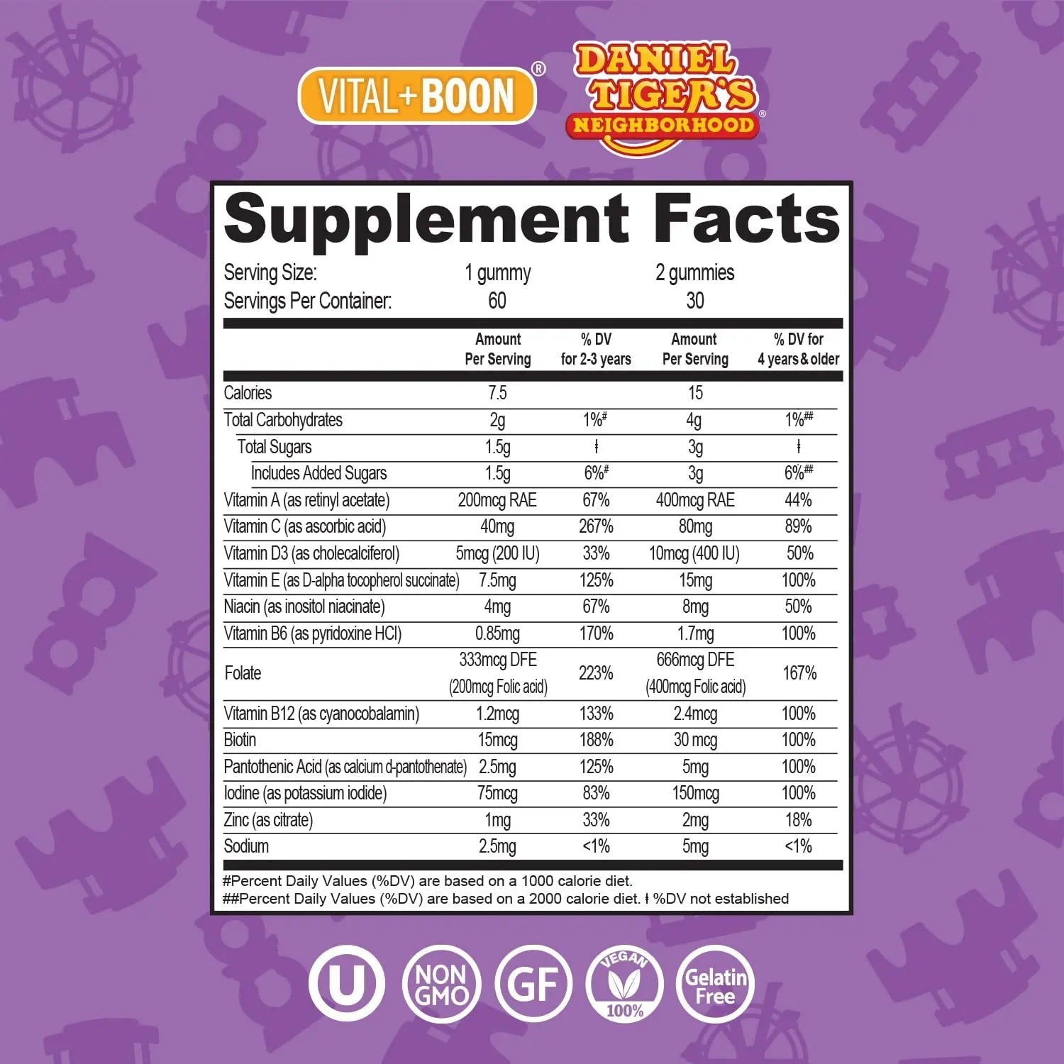 Daniel Tiger - Kids Multivitamin Gummies (60 Gummy Bottle) Toddler 2+ & Kids Vitamins - 12 Essential Vitamins & Minerals to Support Bone Health Avid Au supplements