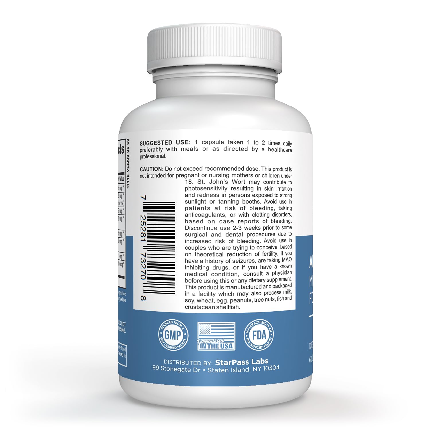 StarPass Labs Advanced Memory Formula Extreme Brain Booster, Brain Supplement for Memory, Focus and Mental Performance, Memory Vitamins for Better Brain Health 180 Capsules (3 Pack) StarPass Labs Au supplements