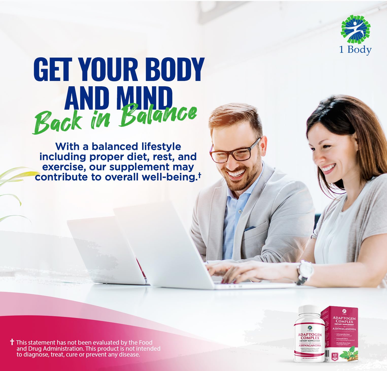1 Body Adaptogen Complex with Ashwagandha 1 Body Au supplements