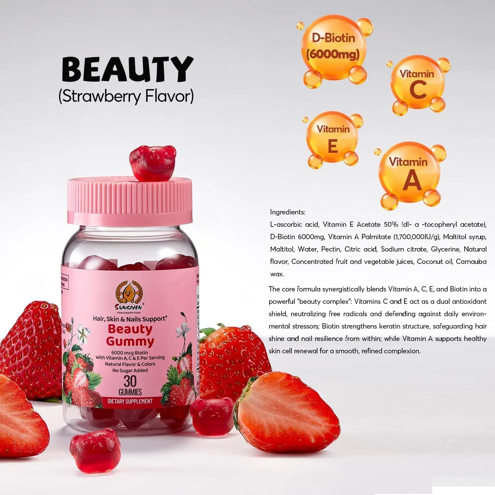 Women's Multivitamin Gummy Pack, 3 Support for Hair Skin Nails Sleep Daily Health, Vitamins A, D, C, E, Biotin, Ashwagandha SUNGIVEN Au supplements