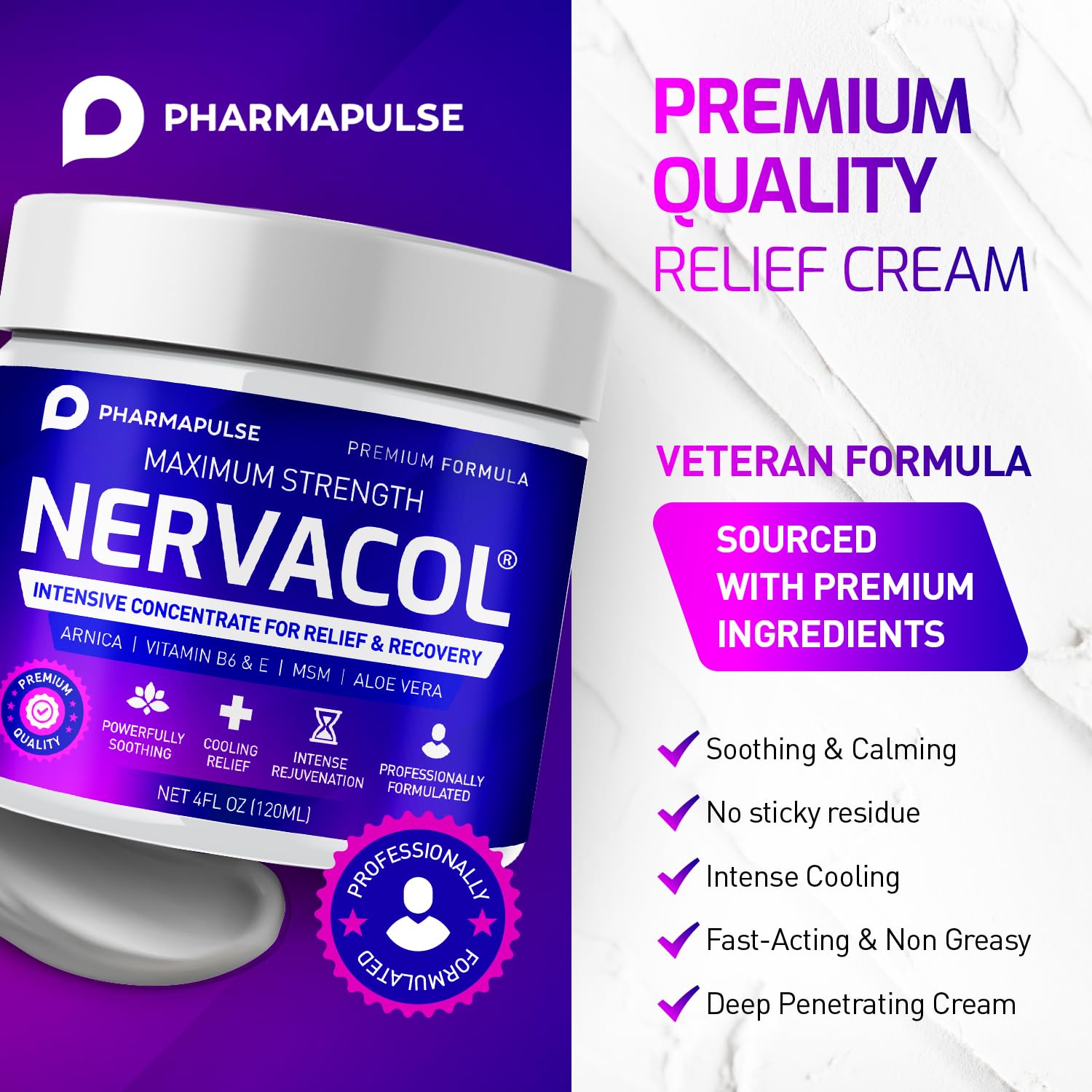 Neuropathy Nerve Therapy & Relief Cream - Maximum Strength Relief Cream for Foot Pharmapulse Au supplements