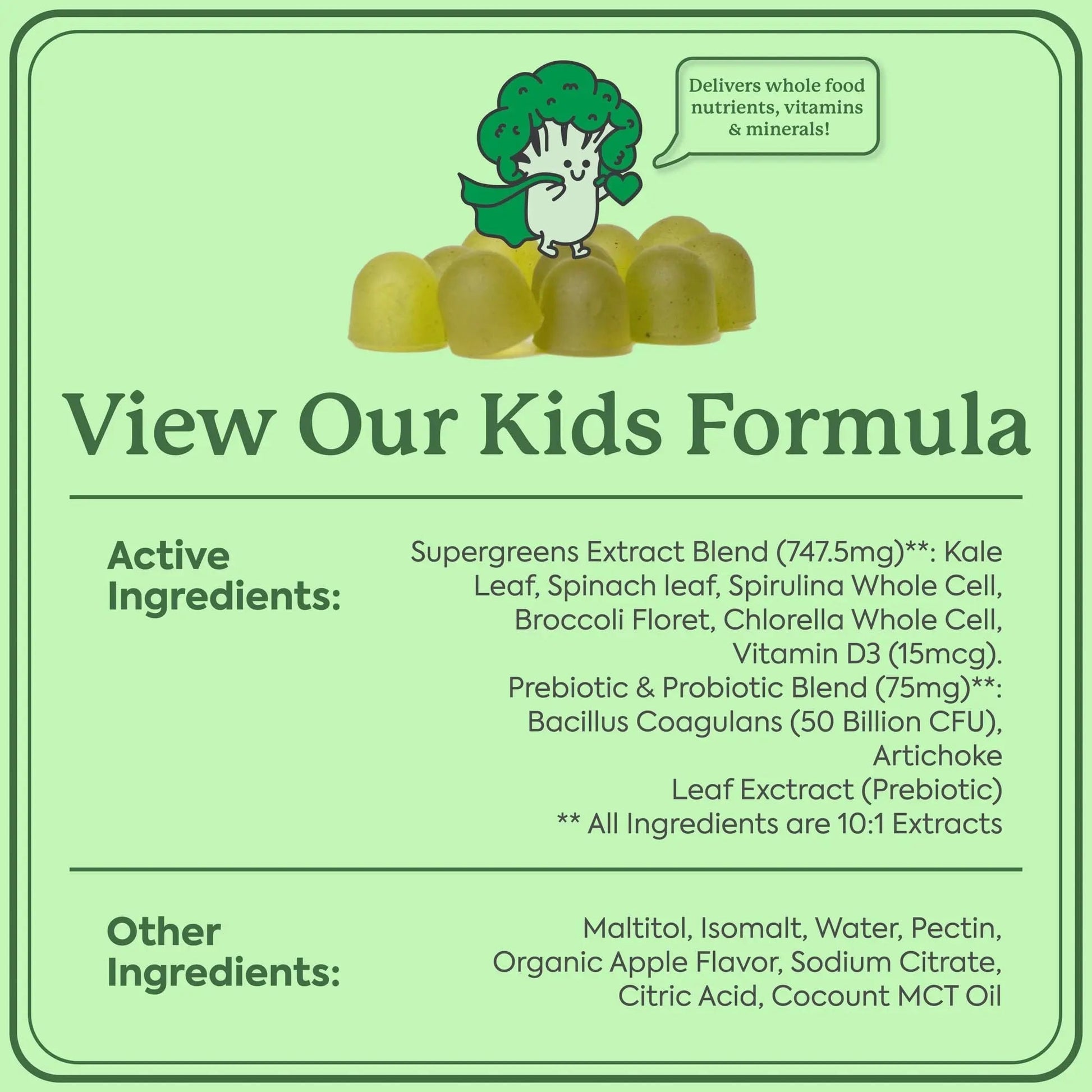 WonderGreens Kids Super Veggie Gummies – Sugar-Free, Allergen-Free Multivitamin for Picky Eaters with Probiotics – Tummy & Immune Support Plant People Au supplements
