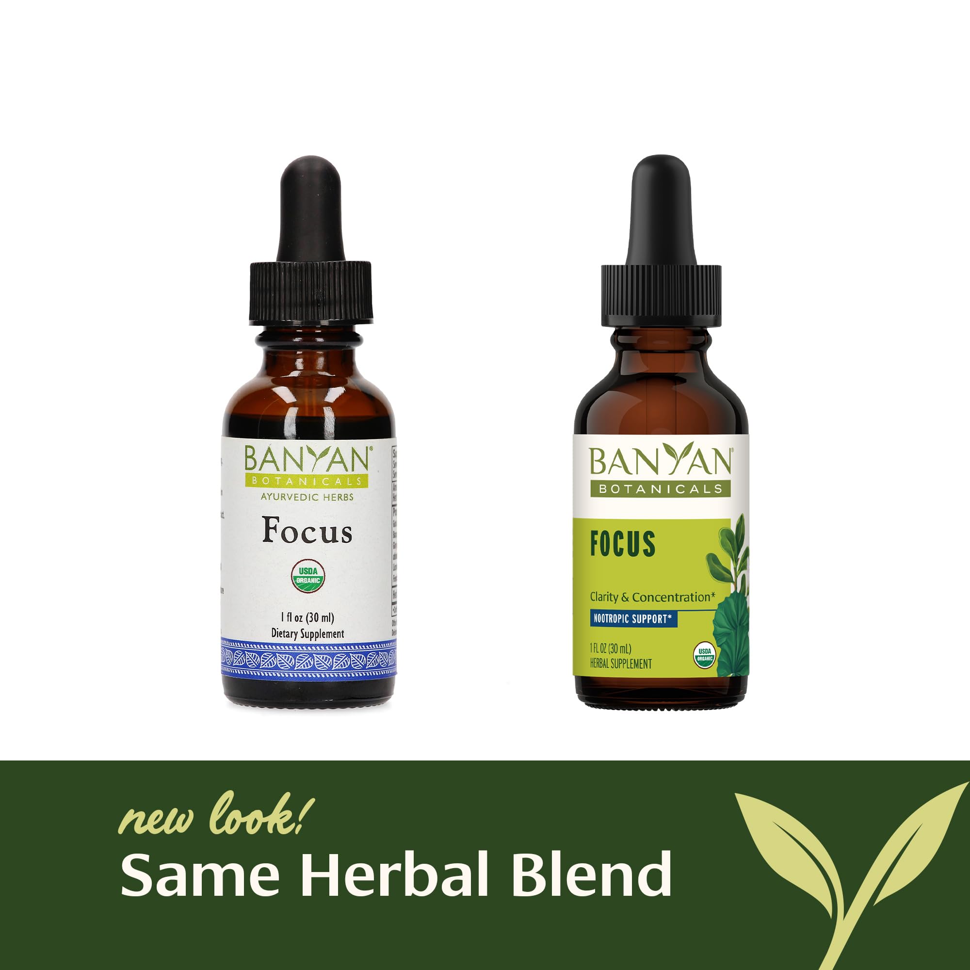 Banyan Botanicals Focus Liquid Extract – Organic Focus Supplement – Liquid Extract in Non-Alcoholic Glycerin – Nootropic Herbs for Fast-Acting Support* – 1 oz. – Non-GMO Sustainably Sourced Vegan Banyan Botanicals Au supplements