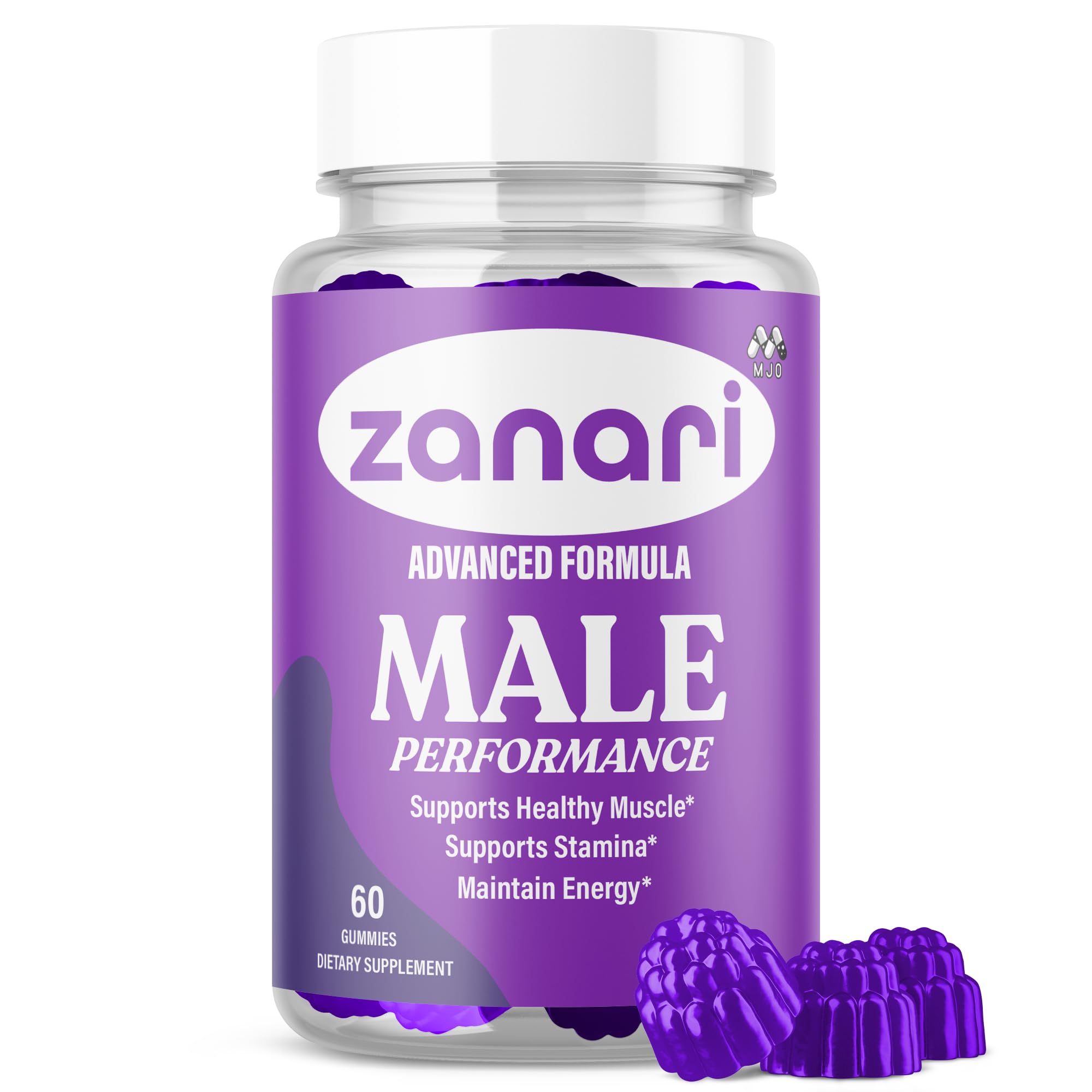 Zanari Gummies, Official Zanari Gummys for Men with All Natural Ingredients, Advanced Formula for Optimal Health & Total Wellness Support with Maximum Strength Active Lifestyle Vitamins (60 Gummies) MJO Au supplements
