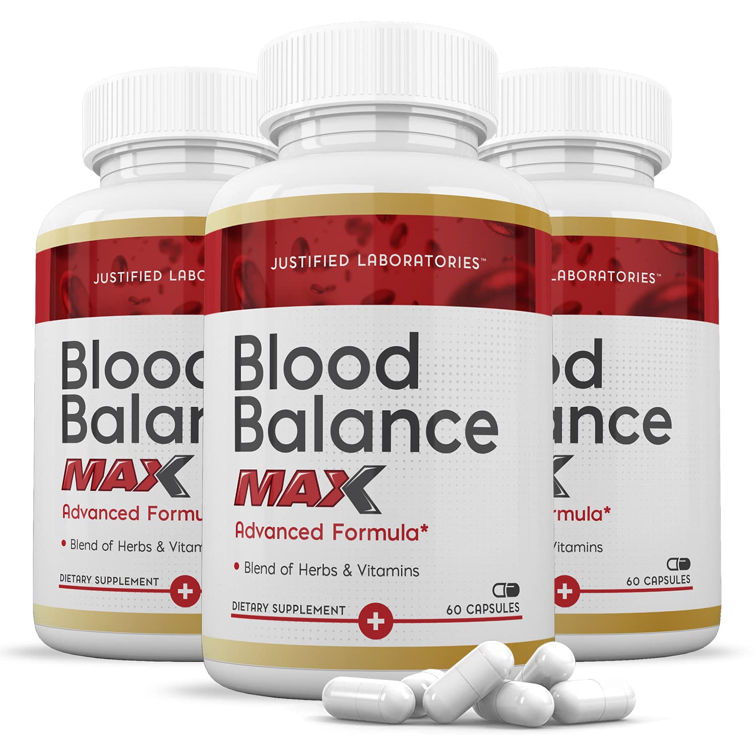 Justified Laboratories (3 Pack Blood Balance Max 1295MG Formula Supplement Pills Justified Laboratories Au supplements