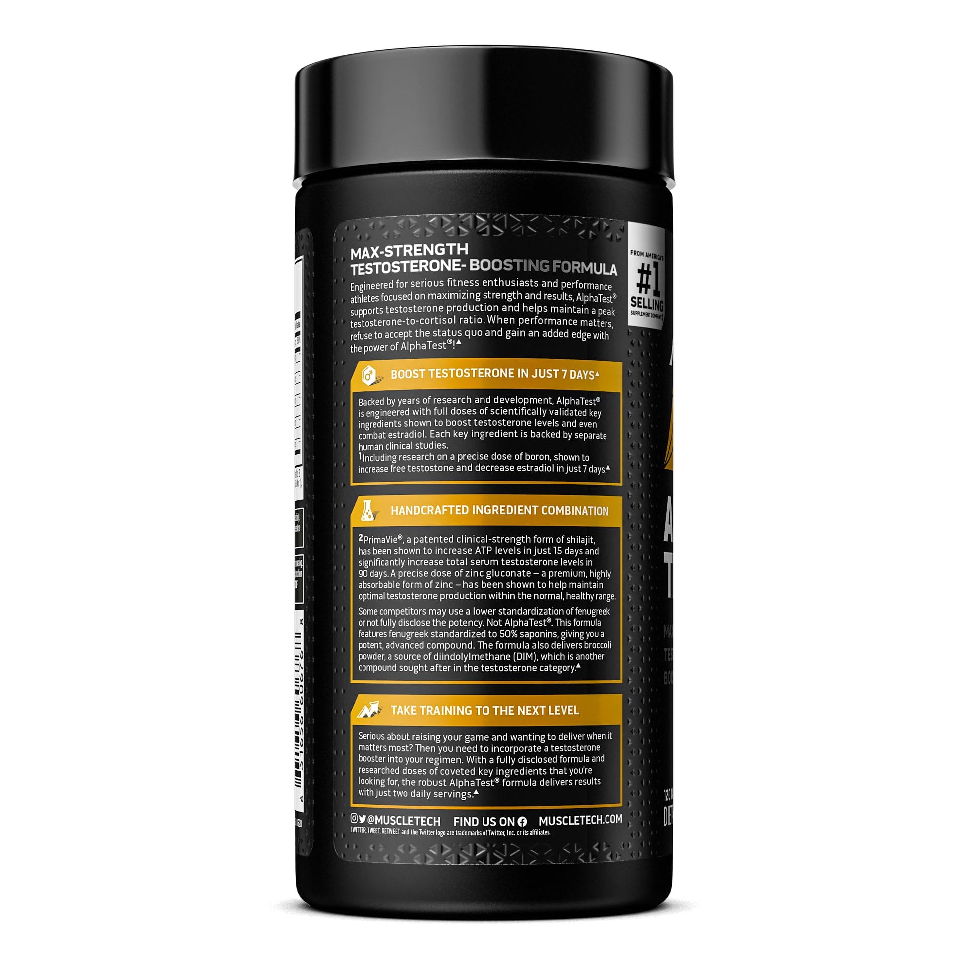 Testosterone Booster for Men, MuscleTech AlphaTest, Tribulus Terrestris & Boron Suppleme MuscleTech Au supplements