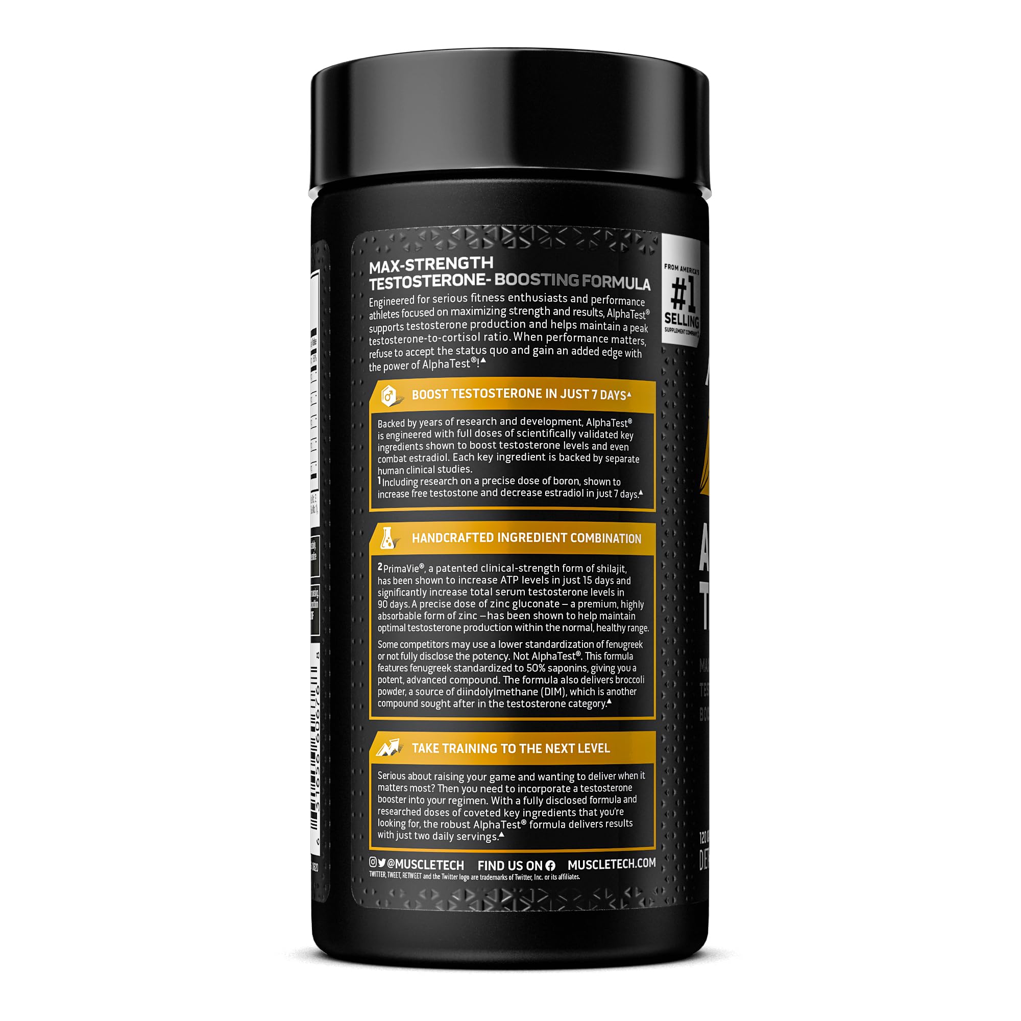 Testosterone Booster for Men, MuscleTech AlphaTest, Tribulus Terrestris & Boron Suppleme MuscleTech Au supplements