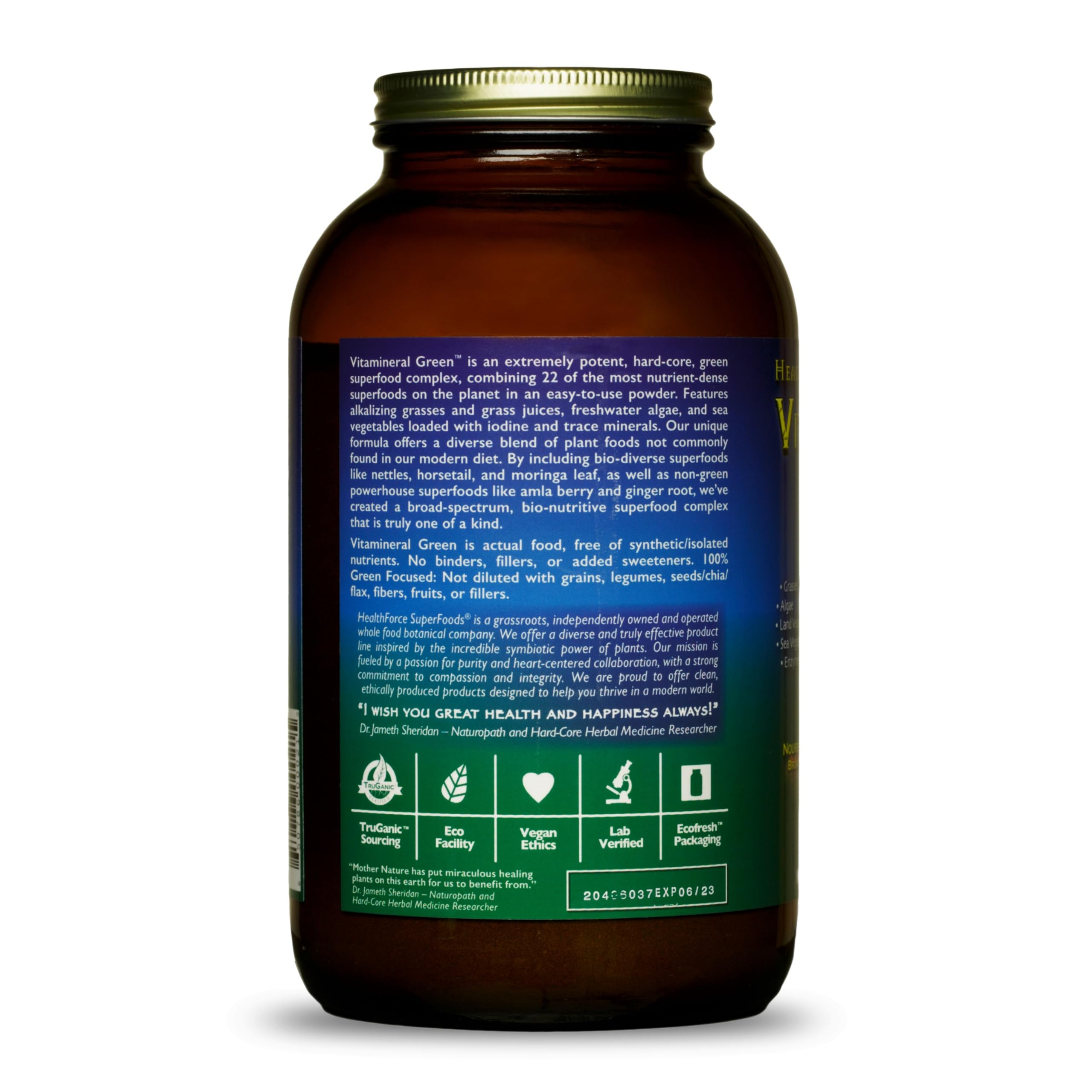 HEALTHFORCE SUPERFOODS Vitamineral Green - Mineral Supplement for Immune & Thyroid Support - Green Powder Supplement with Ingredients from The Land - Gluten-Free & Vegan - 500 Grams HEALTHFORCE SUPERFOODS Au supplements