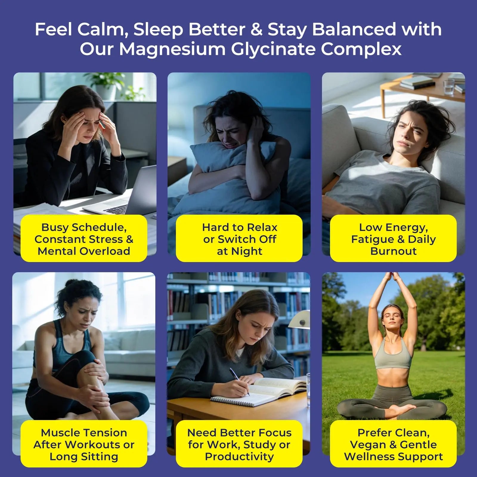 Magnesium Complex for Women & Men 1100mg, 7-in-1 Magnesium Supplement with Ashwagandha & L-Theanine for Calm & Sleep Support, High Absorption, Vegan 120 Capsules Zytheron Au supplements