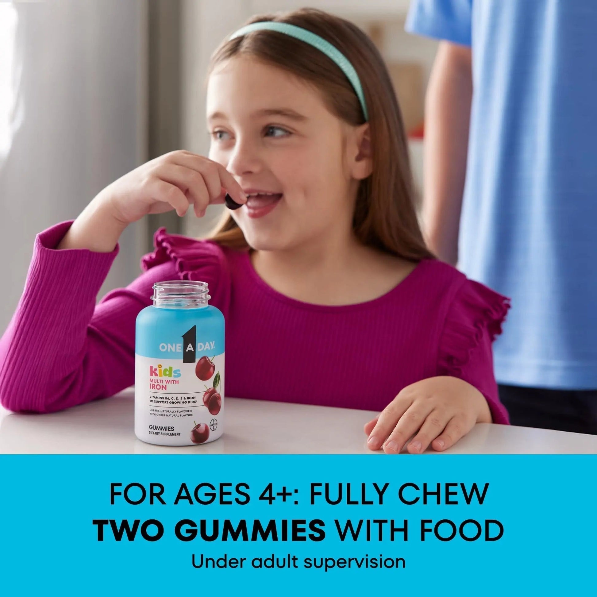 One A Day Kids Multivitamin with Iron Gummy, Vitamin D, Vitamin C, E, Zinc for Immune Support, Gummy Vitamins ONE A DAY Au supplements