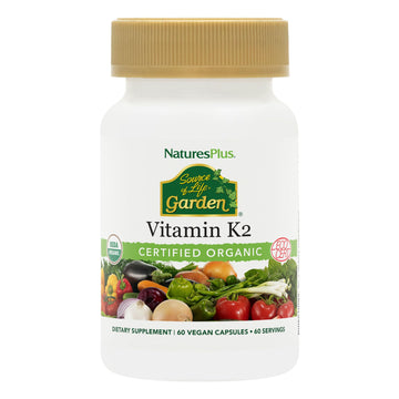Nature's Plus Sol Garden Vit K2 120 mcg V Capsules, 60 Count NaturesPlus Au supplements