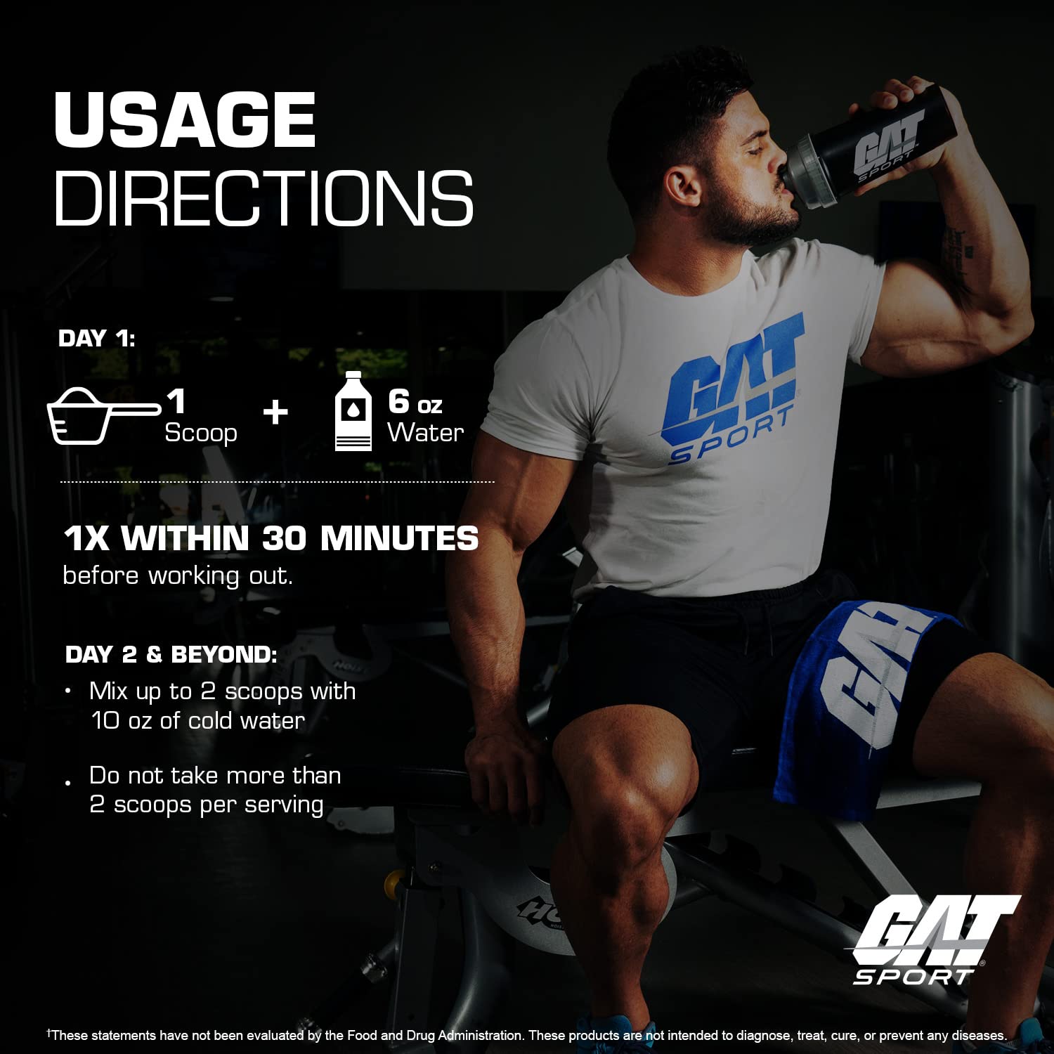 GAT SPORT Nitraflex Black Pre-Workout Powder, Extreme Pre-Training Formula for Men GAT SPORT Au supplements
