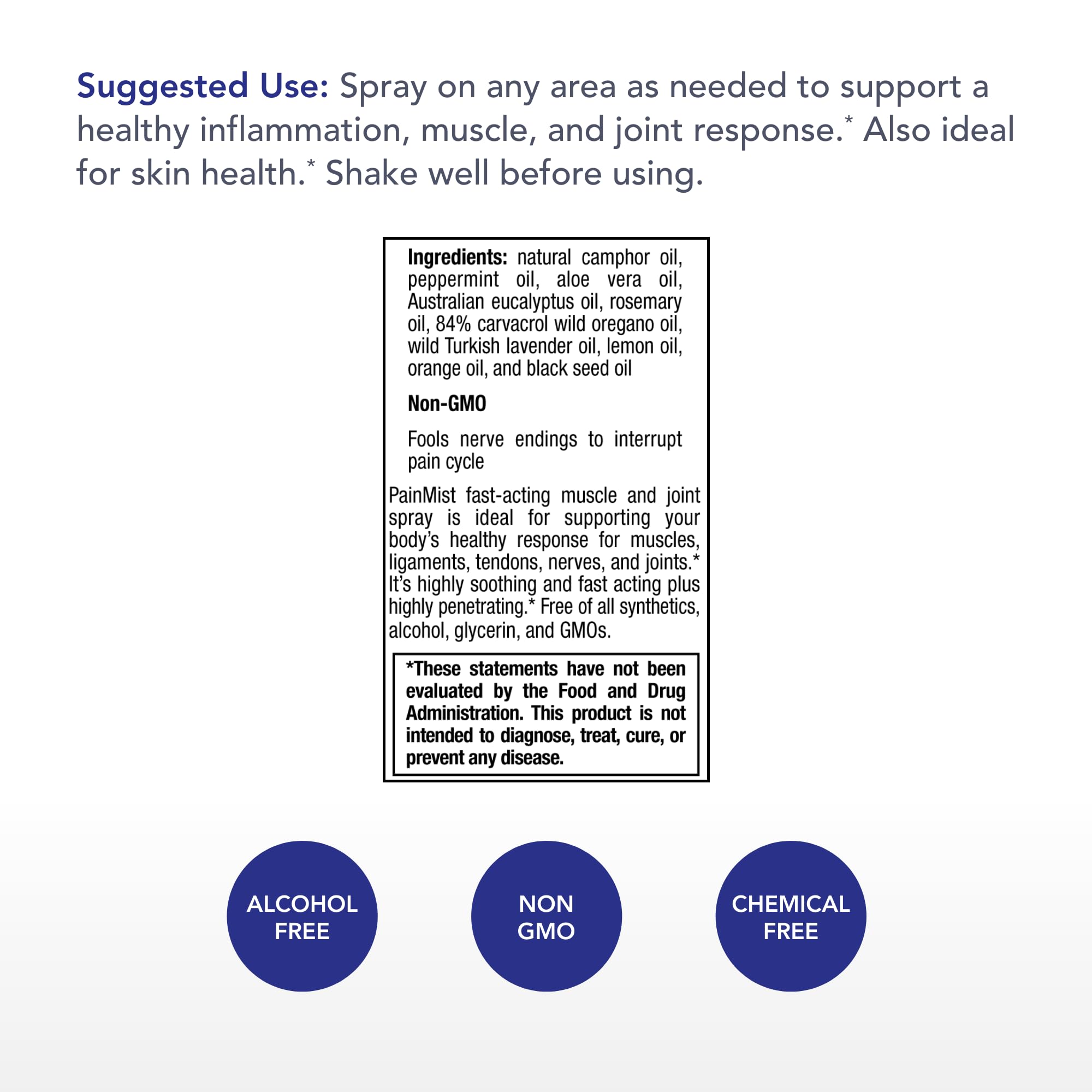 Physician's Strength PainMist - 1 fl oz - Healthy Inflammation Support - Non-GMO Physician's Strength Au supplements