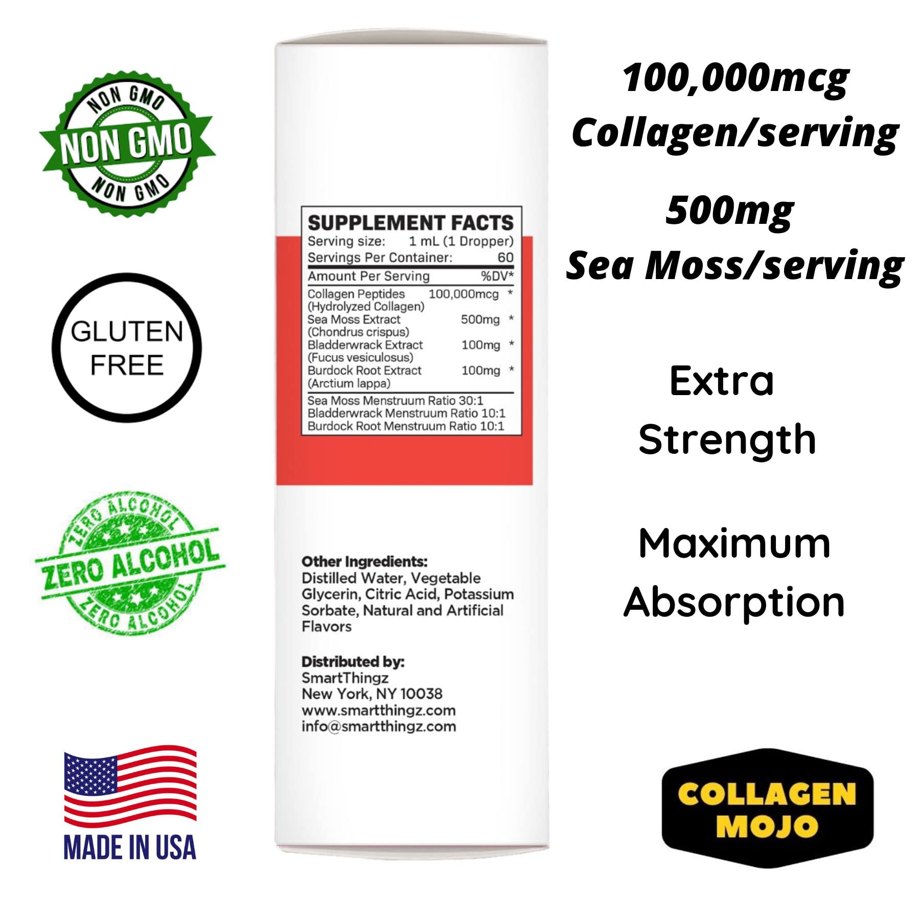 Collagen Mojo Liquid Collagen Peptides with Sea Moss, Burdock Root & Bladderwrack Collagen Mojo Au supplements