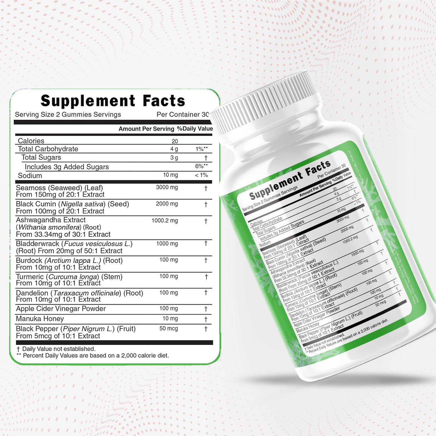 Longevity Nutritional Sea Moss, Thyroid Energy Vitamins Mineral Burdock Manuka Honey Dandelion Apple Cider Bladderwrack Ashwagandha Extract Turmeric Antioxidant Boost Immune Superfood Gummies Longevity Nutritional Au supplements