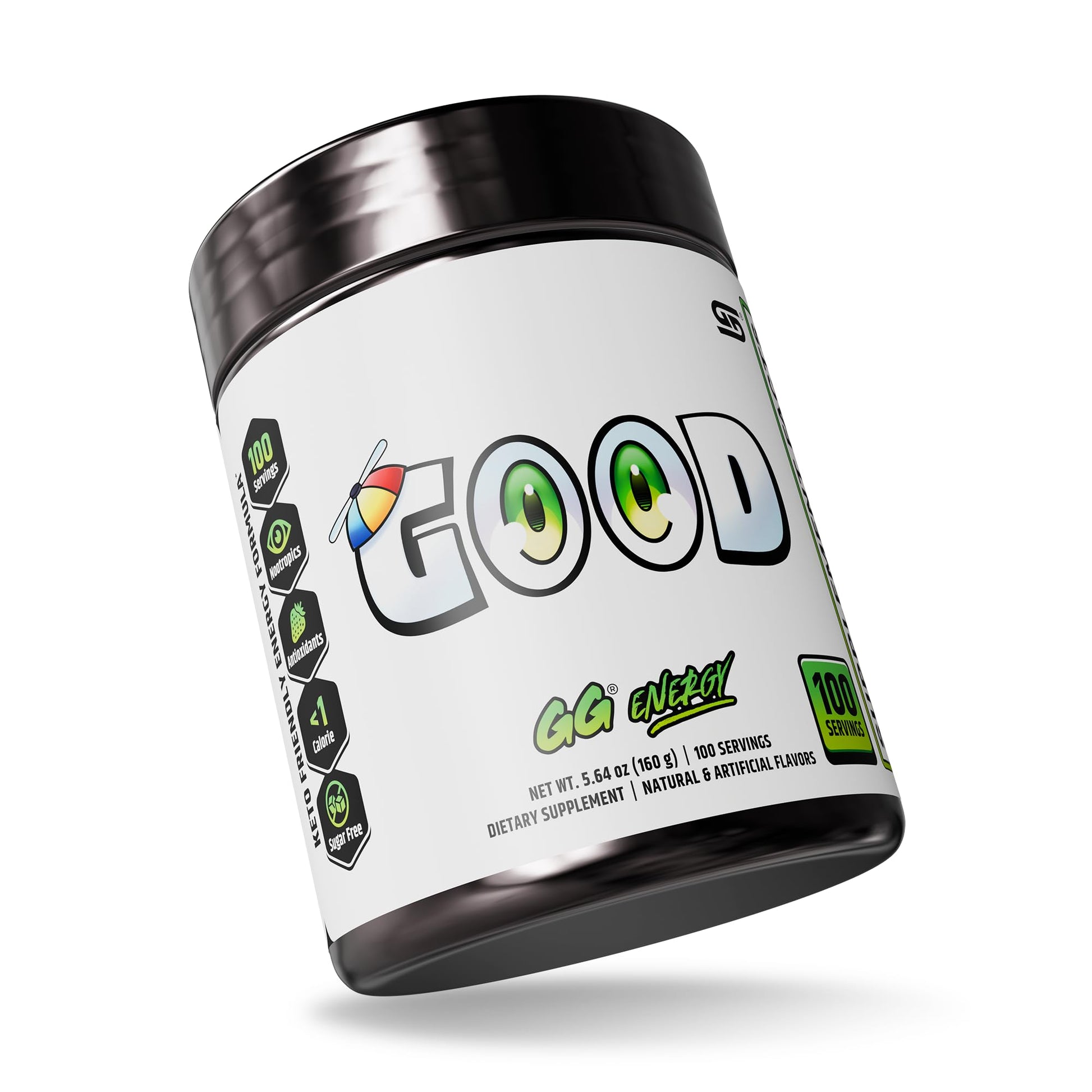 Gamer Supps GG Energy - Good by SMii7Y (100 Servings) - Keto Friendly Gaming Energy and Nootropic Blend, Sugar Free + Organic Caffeine + Vitamins + Immune Support, Powder Drink Gamer Supps Au supplements