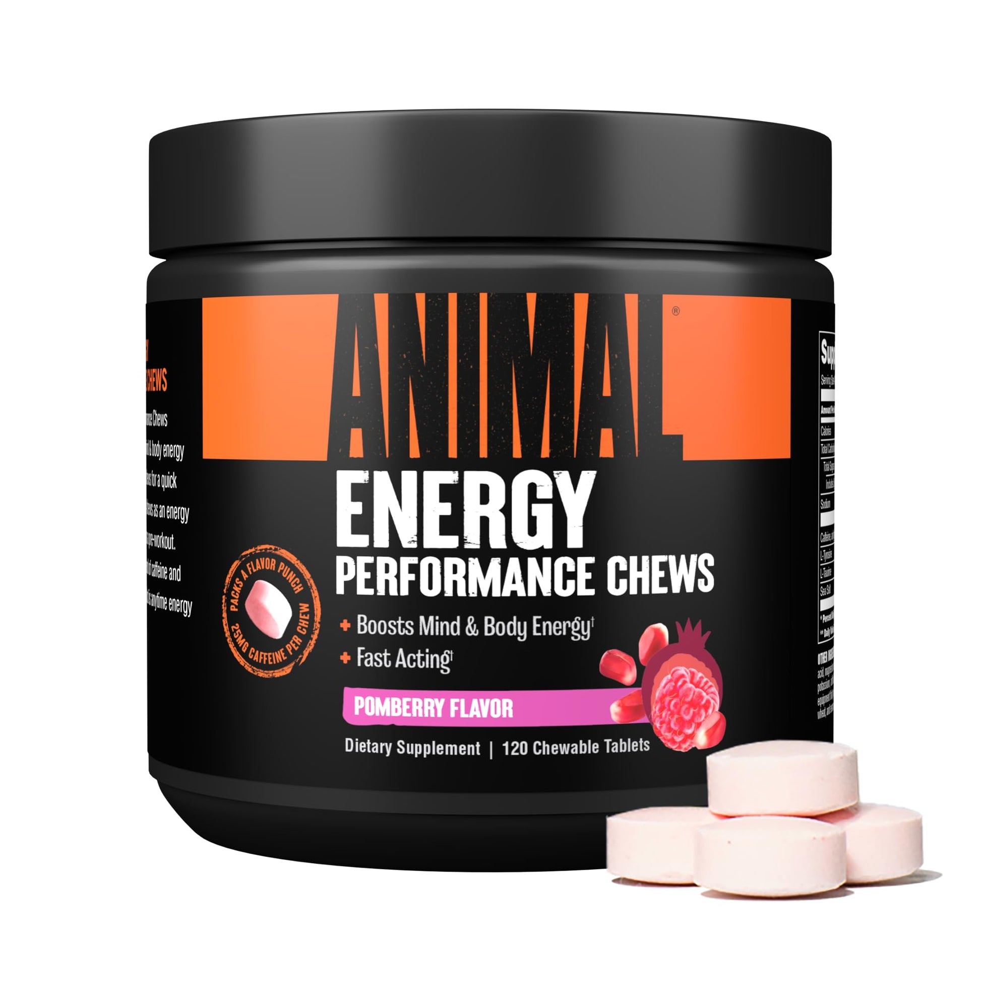 Animal Energy Chews, Fast Acting Energy with Caffeine, Nootropics and Sea Salt Animal Au supplements