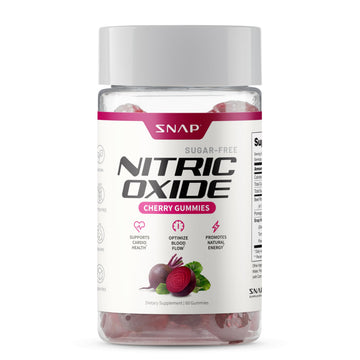 Snap Supplements Nitric Oxide Gummies - Beet Root Extract 300mg, Sugar Free Beetroot Supplement with Pomegranate Powder for Circulation & Natural Energy, 60 Vegan Gummies, Cherry Flavor Snap Supplements Au supplements