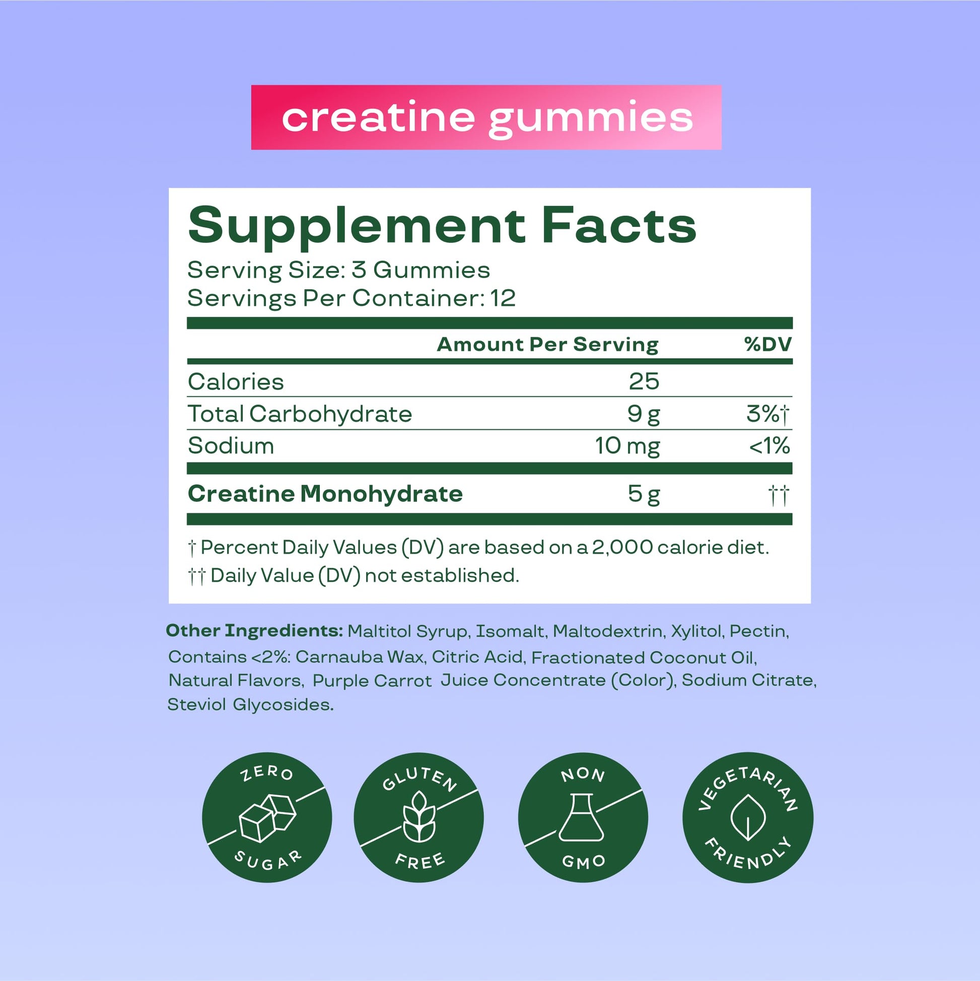 Bloom Creatine Monohydrate Gummies, 5g Per Serving, Sugar Free Creatine Gummy for Workout, Strength, Cognitive Health & Lean Muscle Support, Gluten Free & Non GMO, Berry Boost, 36 Gummies, 12 SVG Bloom Nutrition Au supplements