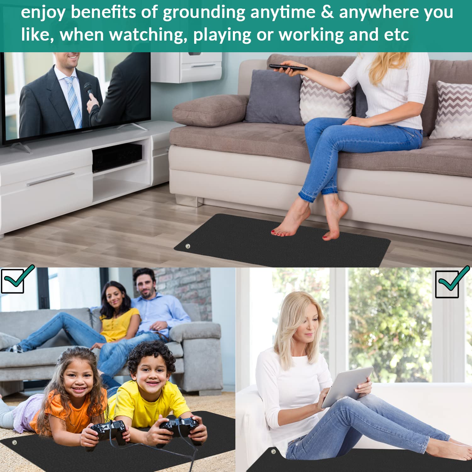 Grounding Mat for Improving Sleep, Grounding Pad for Health, Grounding Bed Mat with Grounding Cord VAJOOCLL Au supplements