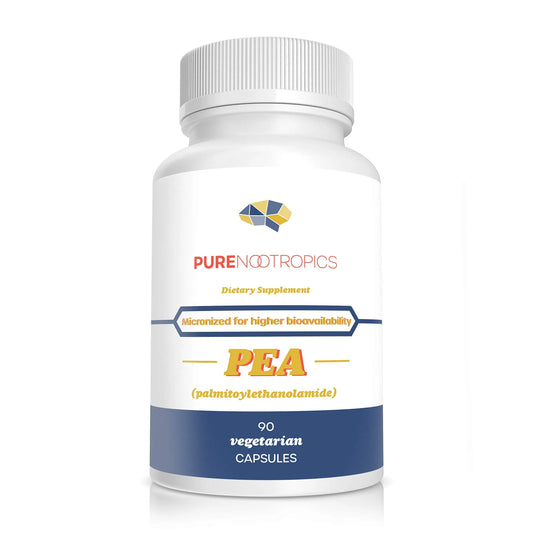 Pure Nootropics - Palmitoylethanolamide (Micronized Pea) 400 mg Capsules | 90 Veg Caps Value Pack | Supports Relief from Occasional Discomfort | Supports Immune System Pure NootropicsAU supplements