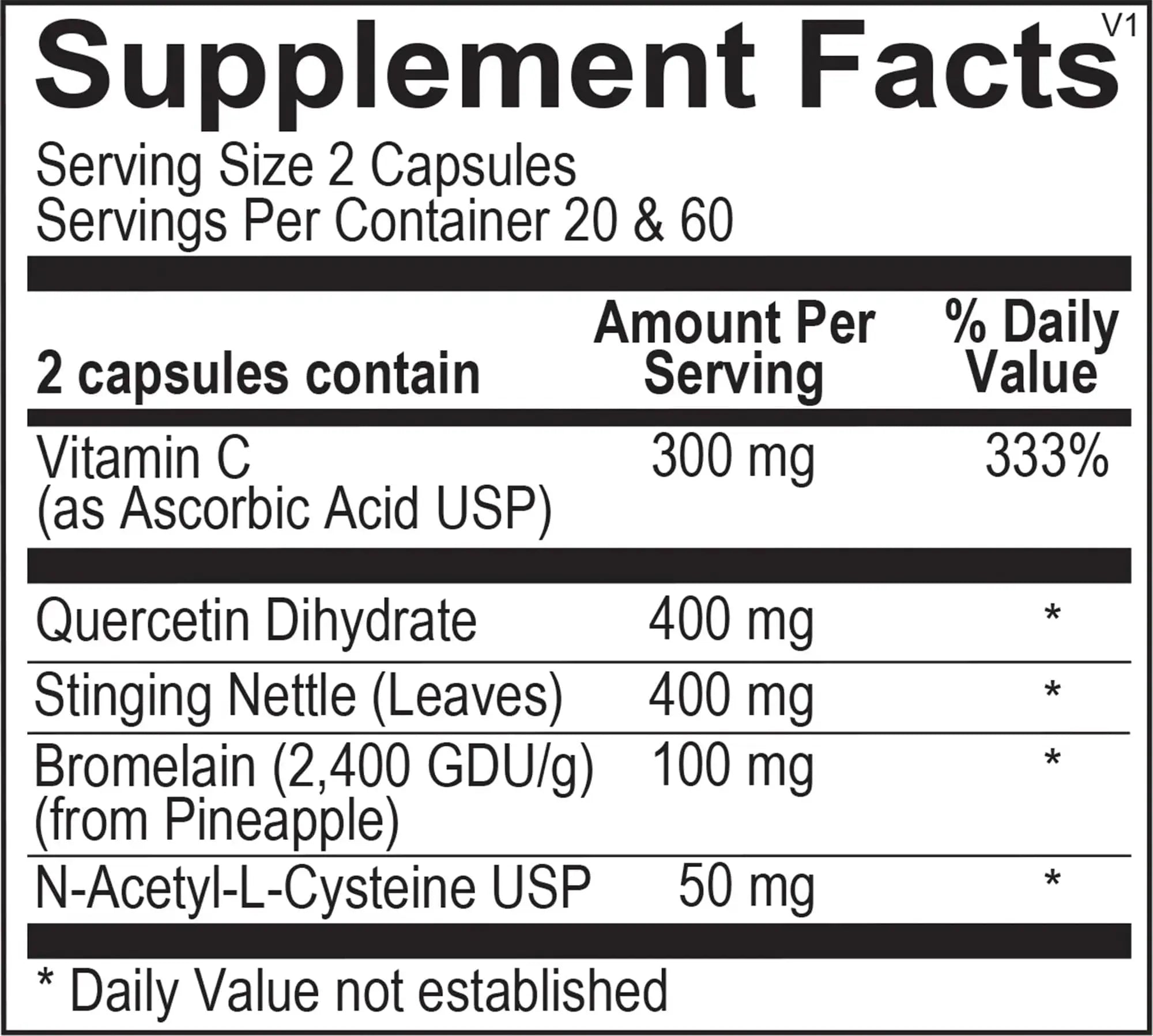 The Source Matters Alleviator Clear-ME SR Seasonal Allergy Relief and Immune Support | Quercetin, Bromelain, Stinging Nettles, NAC, and Vitamin C (40 Capsules) THE SOURCE MATTERS Au supplements