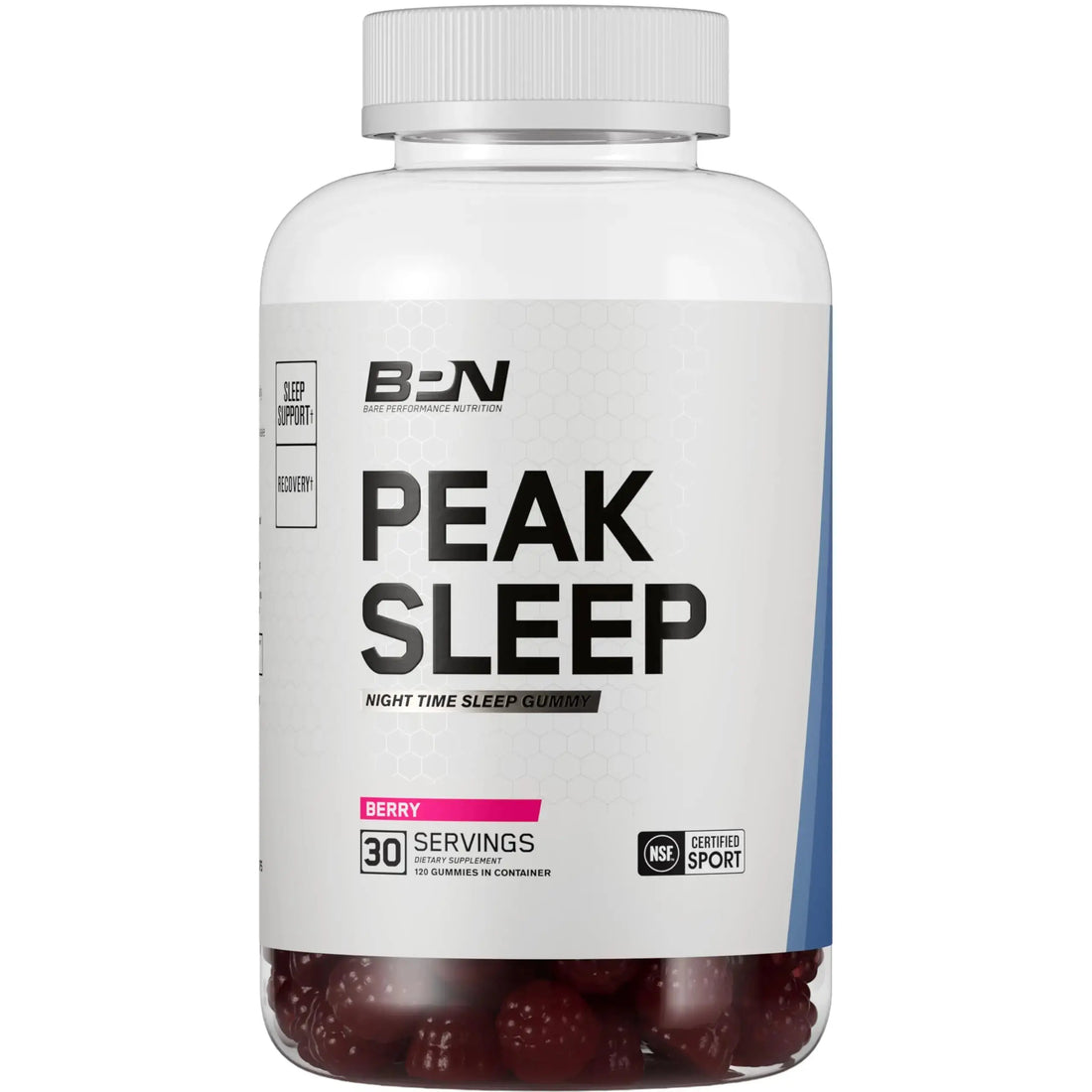 BARE PERFORMANCE NUTRITION, BPN Peak Sleep Gummy, Sleep Aid & Recovery Support Supplement, 30 Servings, Berry BARE PERFORMANCE NUTRITION uk supplements
