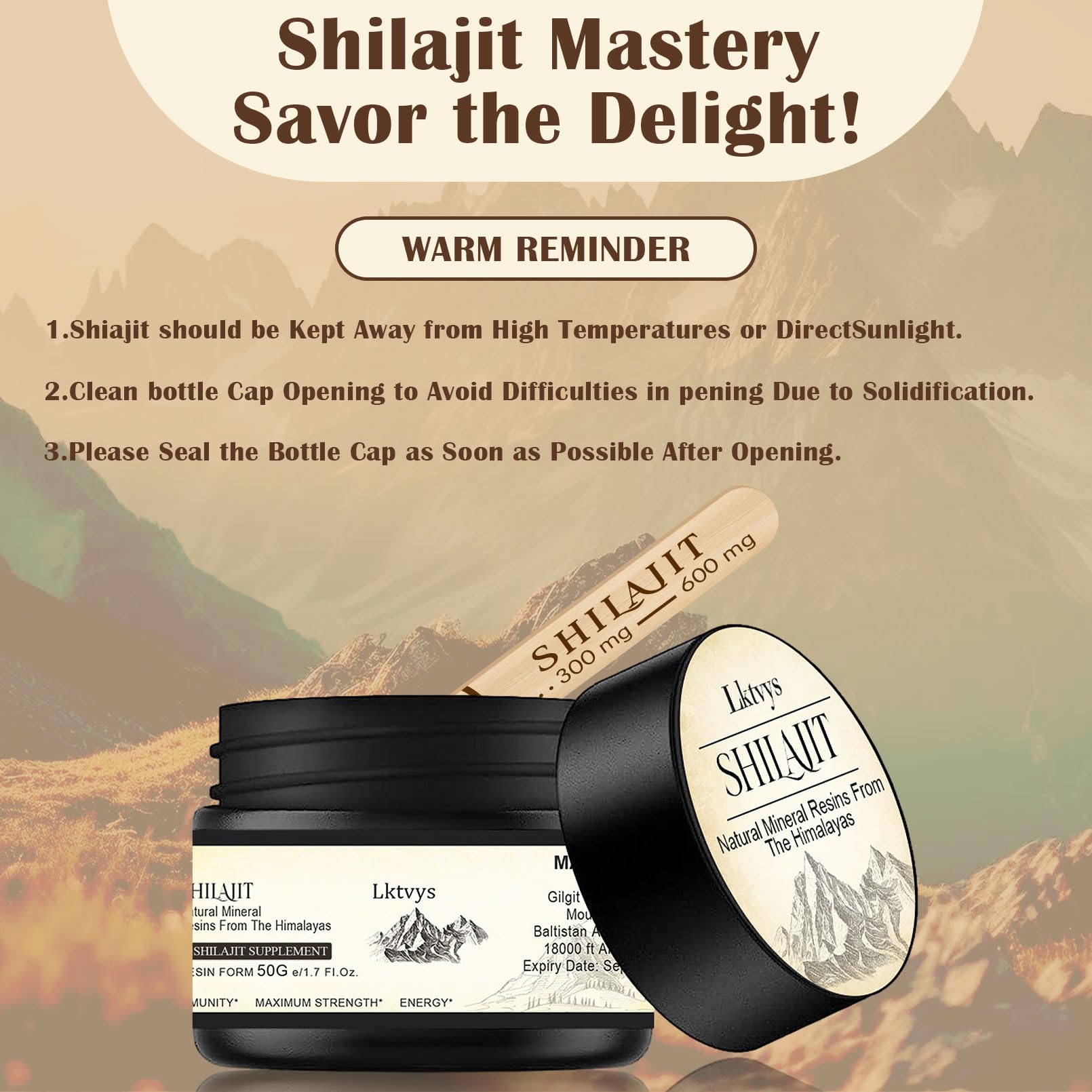 Shilajit Pure Himalayan Organic - Pure Original Shilajit, 50g(Large Volume), Enriched Lktvys Au supplements