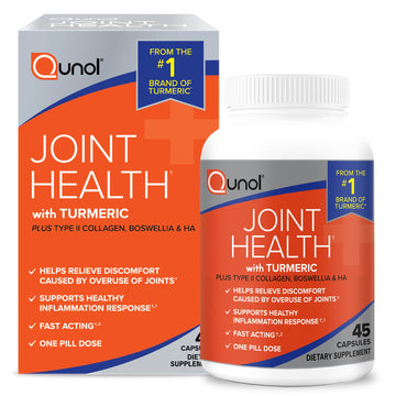 Qunol 5-in-1 Joint Support Supplement, Fast Acting, One Pill Dose, Support Healthy Inflammation Response & Discomfort Caused by Overuse of Joints, Alternative to Glucosamine Chondroitin MSM, 45 Count Qunol Au supplements