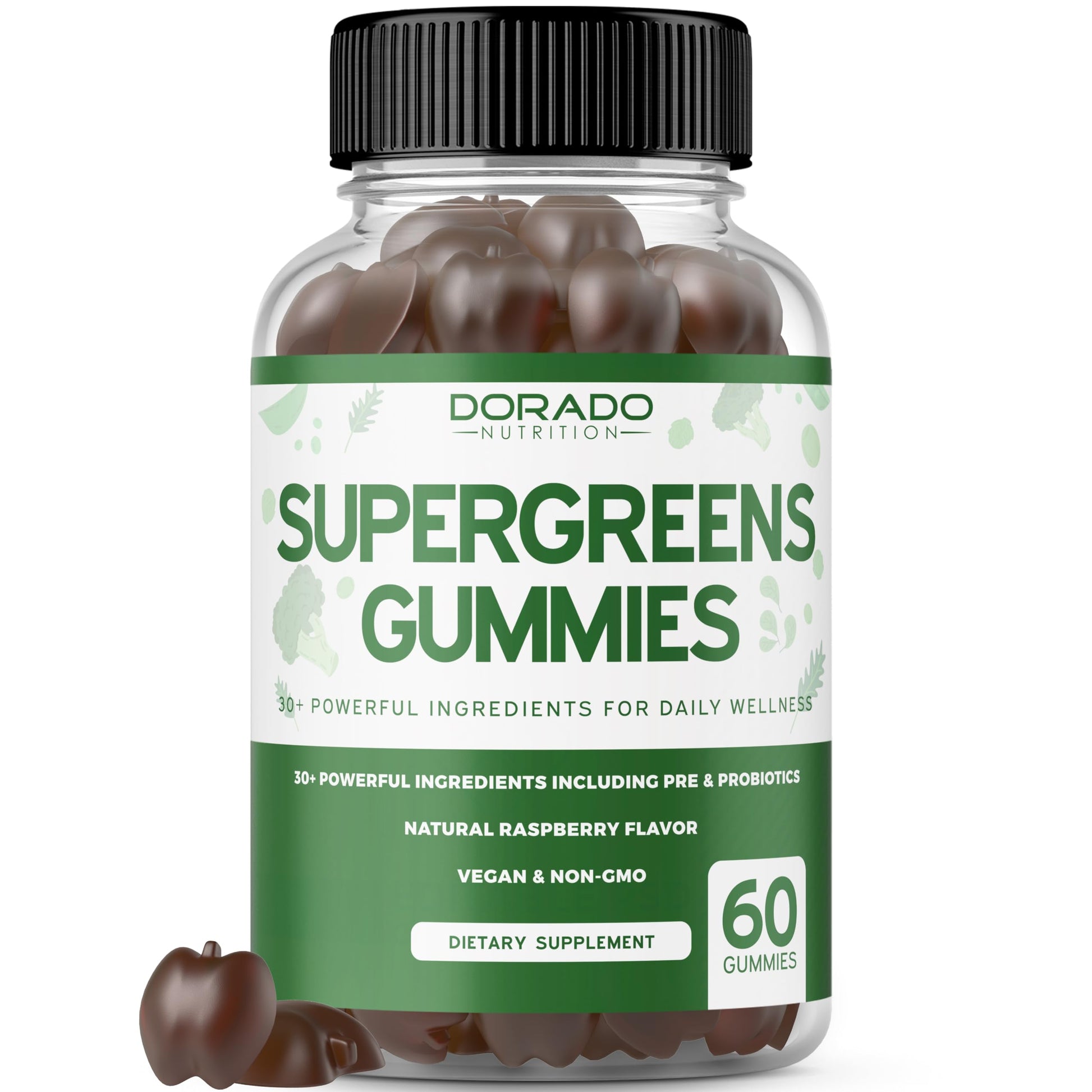 Colostrum (120 Count) Bovine Colostrum Capsules Supplement and Supergreens (60 Gummies) Superfood for Immunity Support with Greens Supplements with 8 Ingredient Power Blend - Vegan Safe & Made in USA DORADO NUTRITION Au supplements