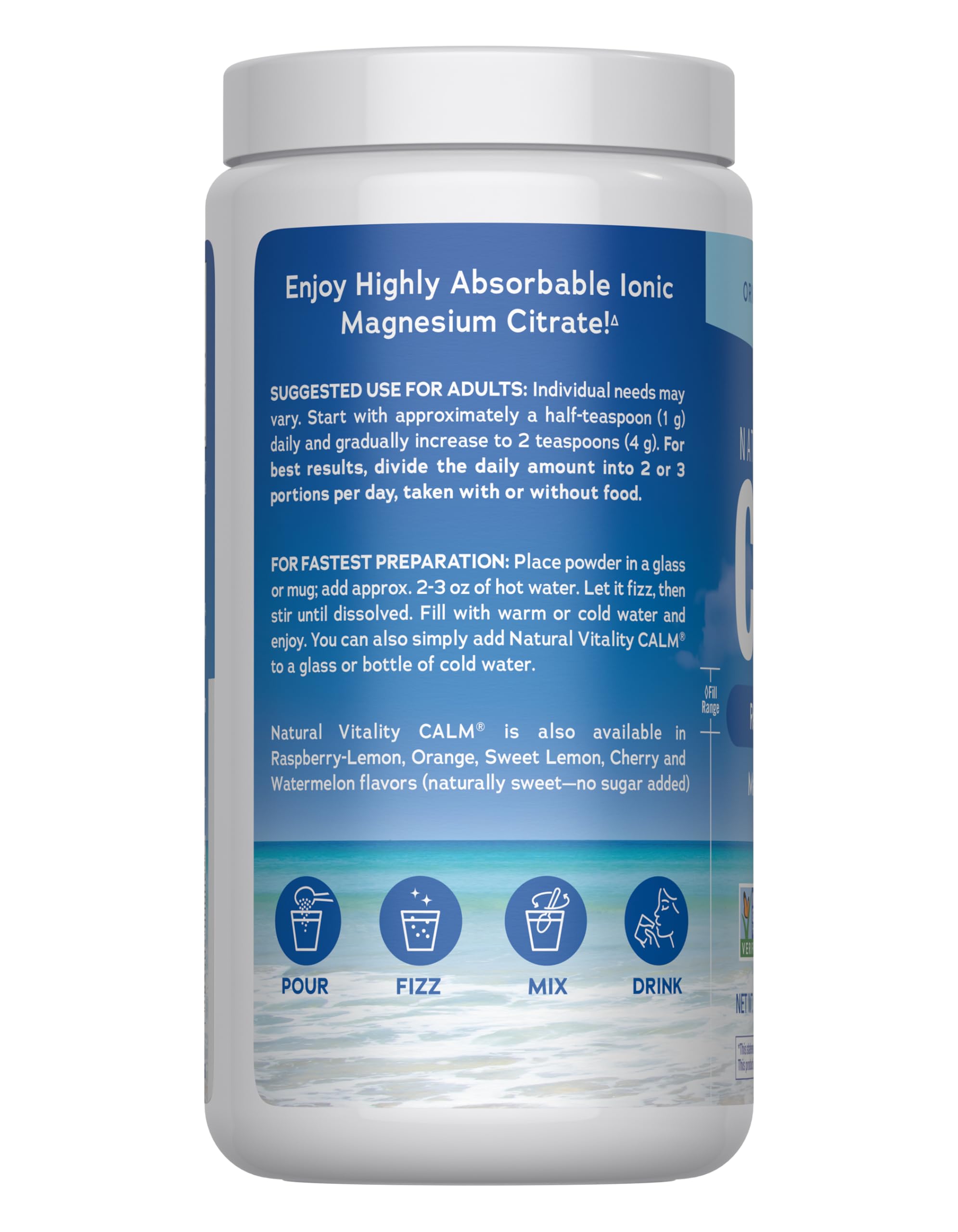 Natural Vitality Calm, Magnesium Supplement, Anti-Stress Drink Mix Powder, Gluten Free, Vegan, & Non-GMO, Original Unflavored, 16 oz Natural Vitality Au supplements