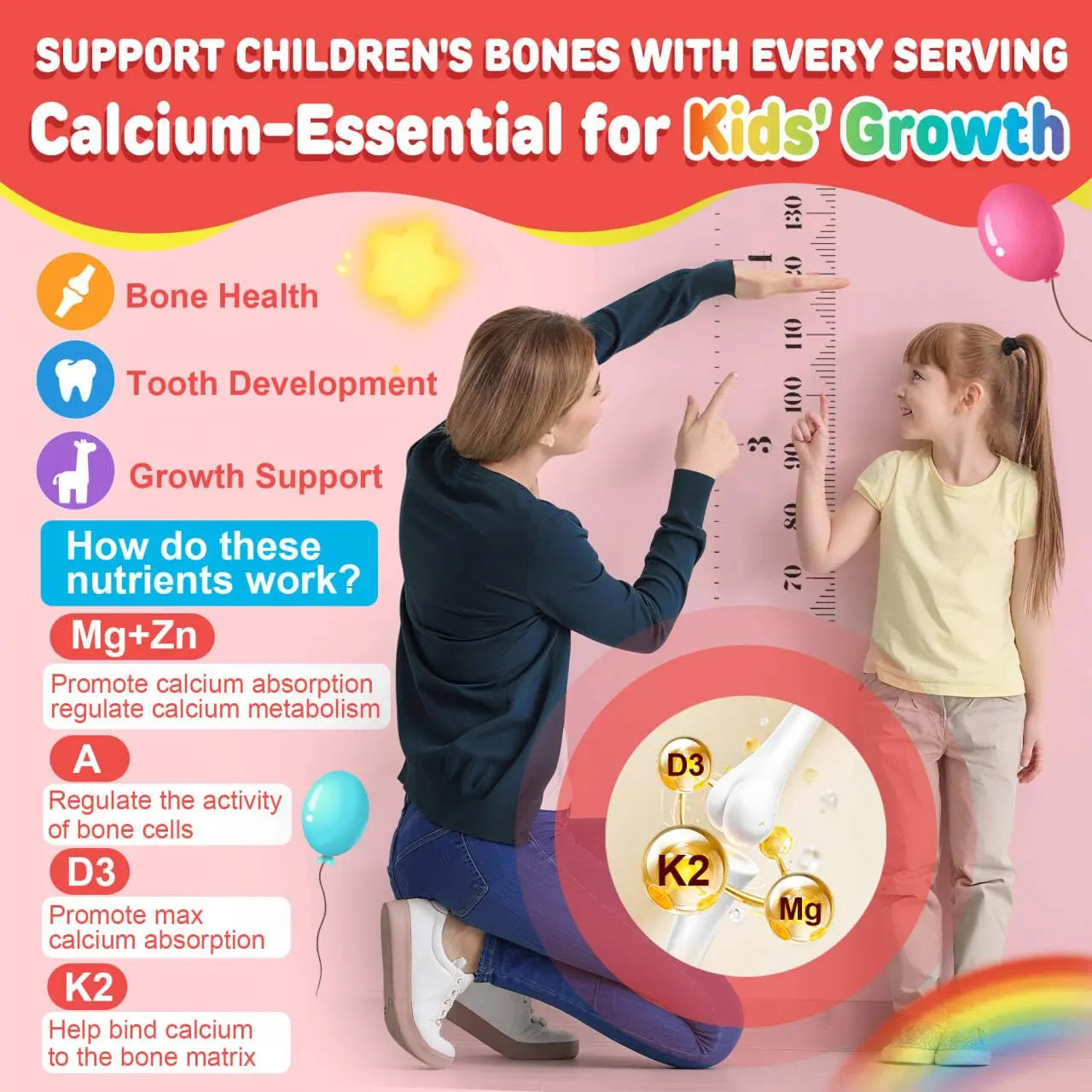 Kids Multivitamin Gummies + Calcium, Probiotics, Vitamin D3, C, Methylated B12 & Methylfolate, B6, A, K2, E, Zinc NEVISS Au supplements