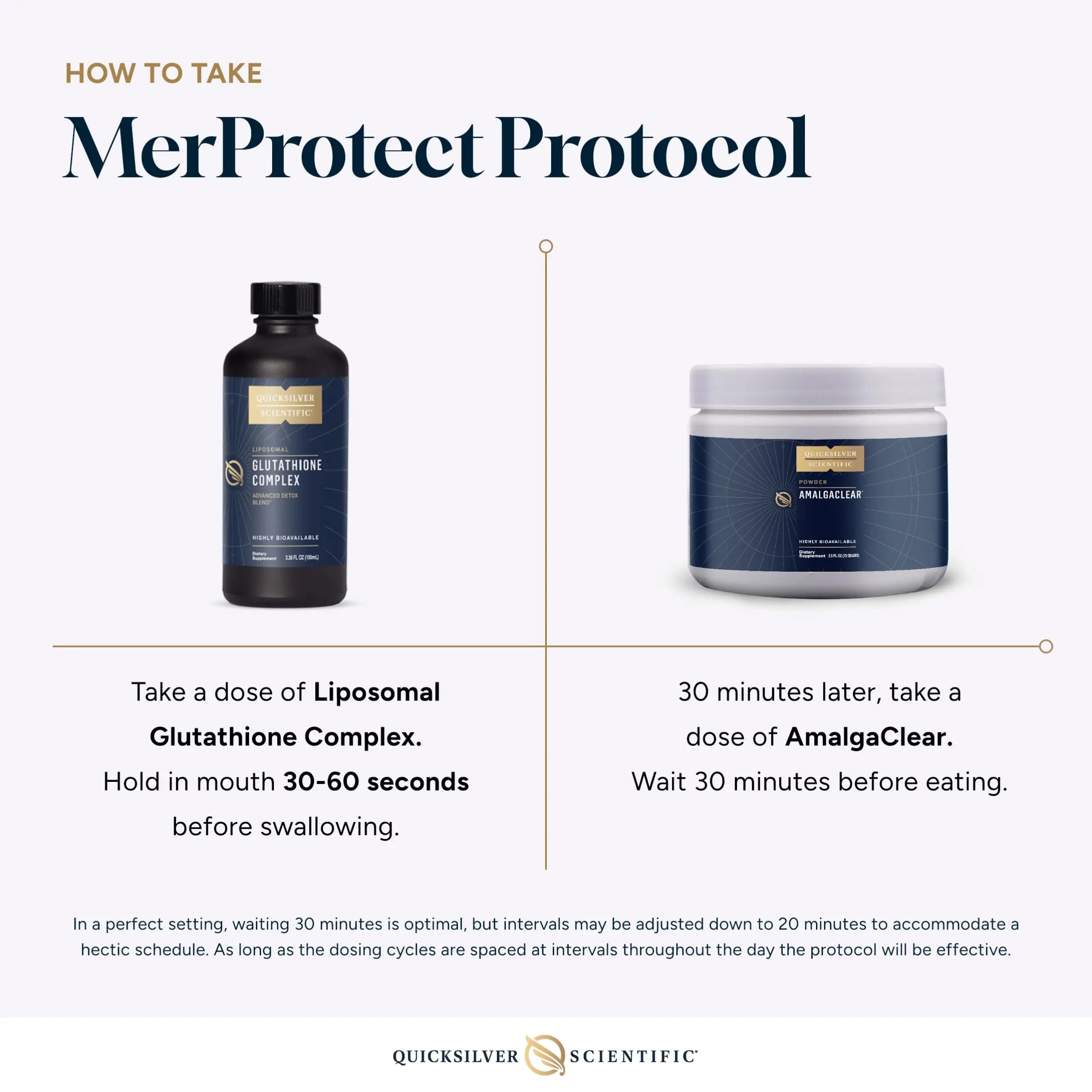Quicksilver Scientific MerProtect Protocol - 2-Product Liver + GI Cleanse, Liposomal Glutathione Complex Supplement, Cleansing Support with Milk Thistle (2 Piece Kit with Program) Quicksilver Scientific Au supplements