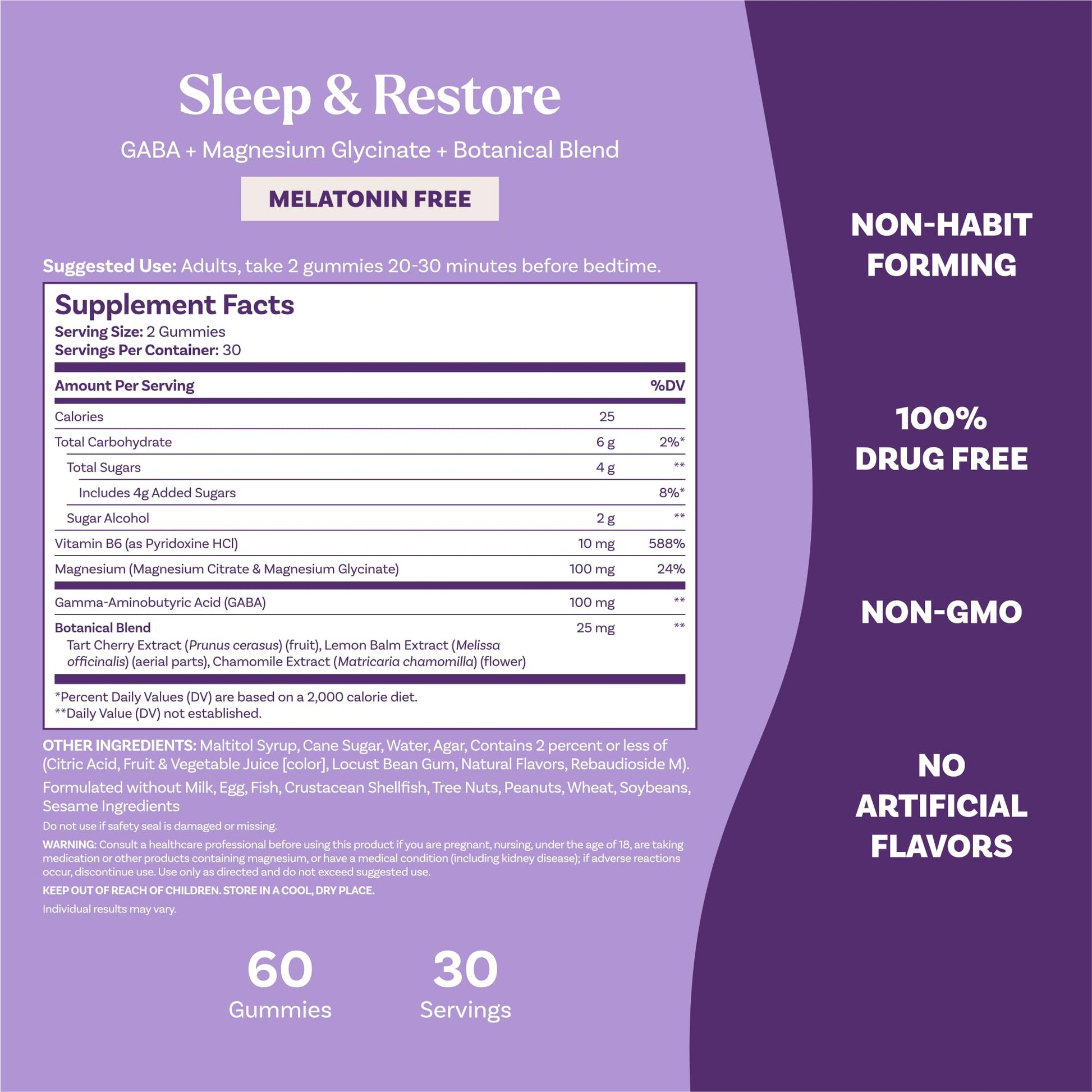 Natrol Sleep & Restore Magnesium Glycinate Blend Gummies, Magnesium for Sleep Aids for Adults, Melatonin-Free, Cherry Flavored, 30 Day Supply Natrol Au supplements
