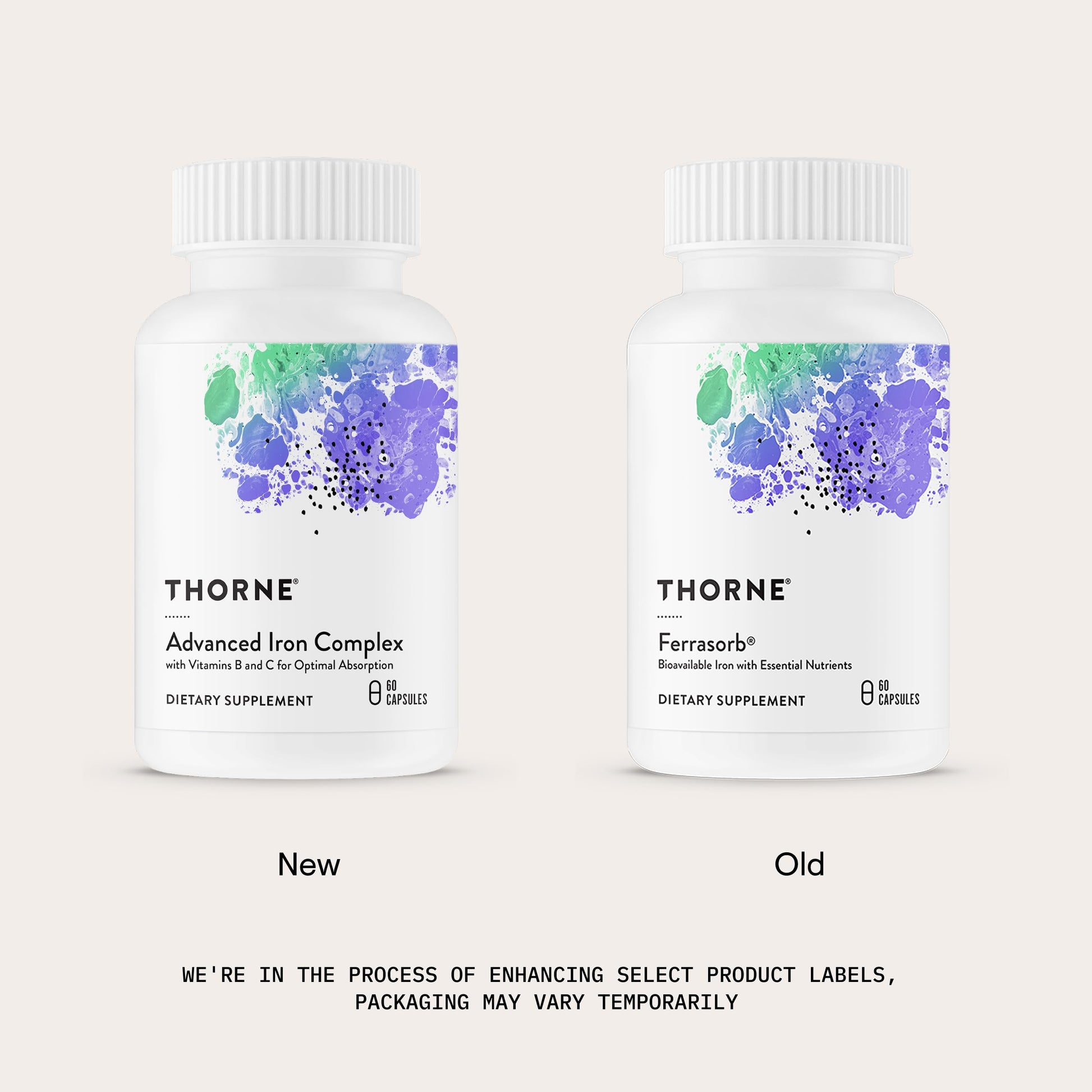 THORNE - Advanced Iron Complex (Formerly Ferrasorb) - Complete Blood Support Formula* - Elemental Iron, Folate, B and C Vitamins for Optimal Absorption - Gluten, Dairy & Soy-Free - 60 Servings THORNE Au supplements