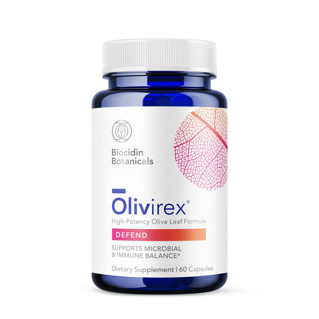 Biocidin Olivirex - Oleuropein Olive Leaf Extract Capsules - High Potency, 18% Oleuropein - Promote Microbial & Immune Support - Professional-Grade Botanical Blend for Detox & Wellness (60 Capsules) Bio-Botanical Research Au supplements